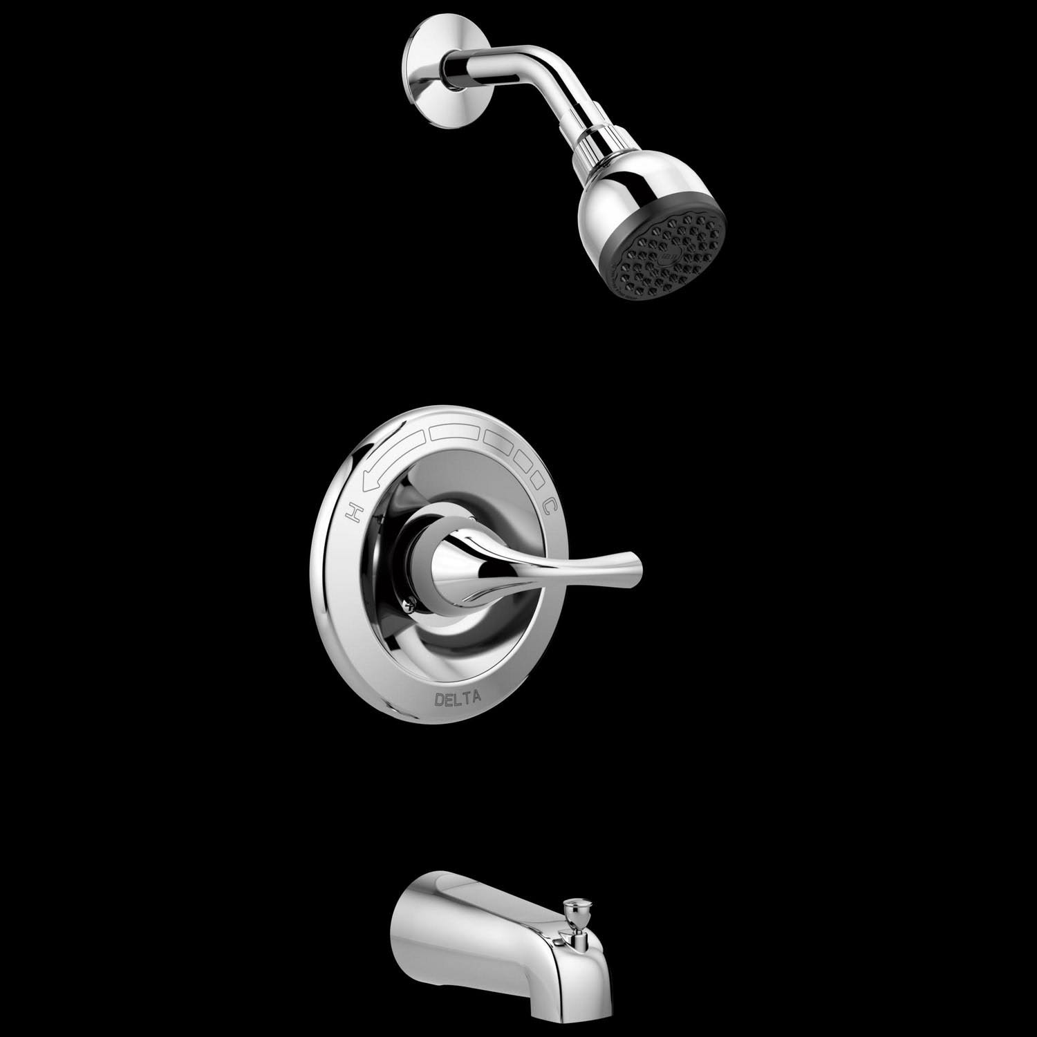 Delta Foundations Chrome 1-Handle Bathtub And Shower Faucet SRDSTEZE_RXVOM