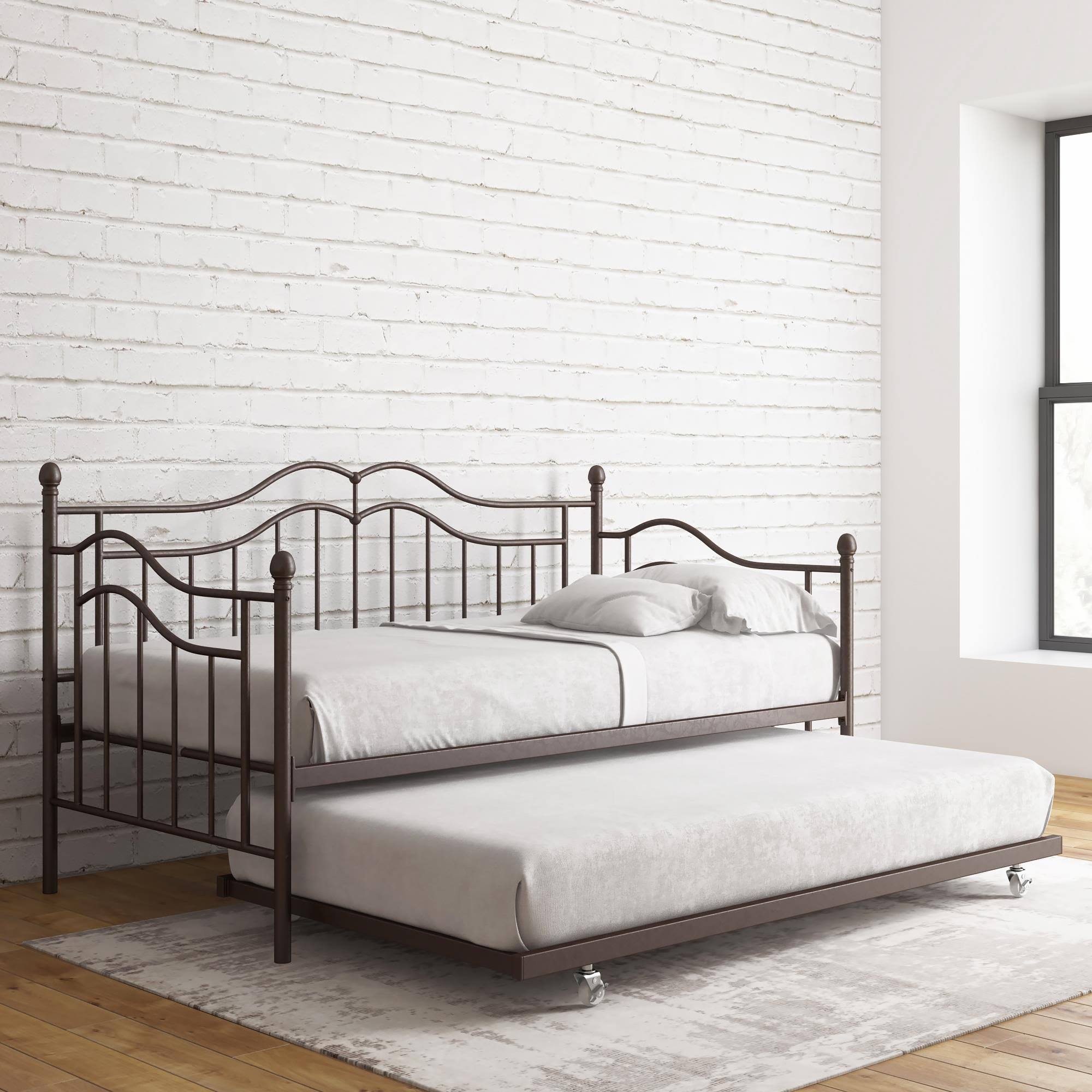 Dhp Tokyo Metal Daybed And Trundle, Full/Twin Size Frame, 8KB6UIQD_G2UPV