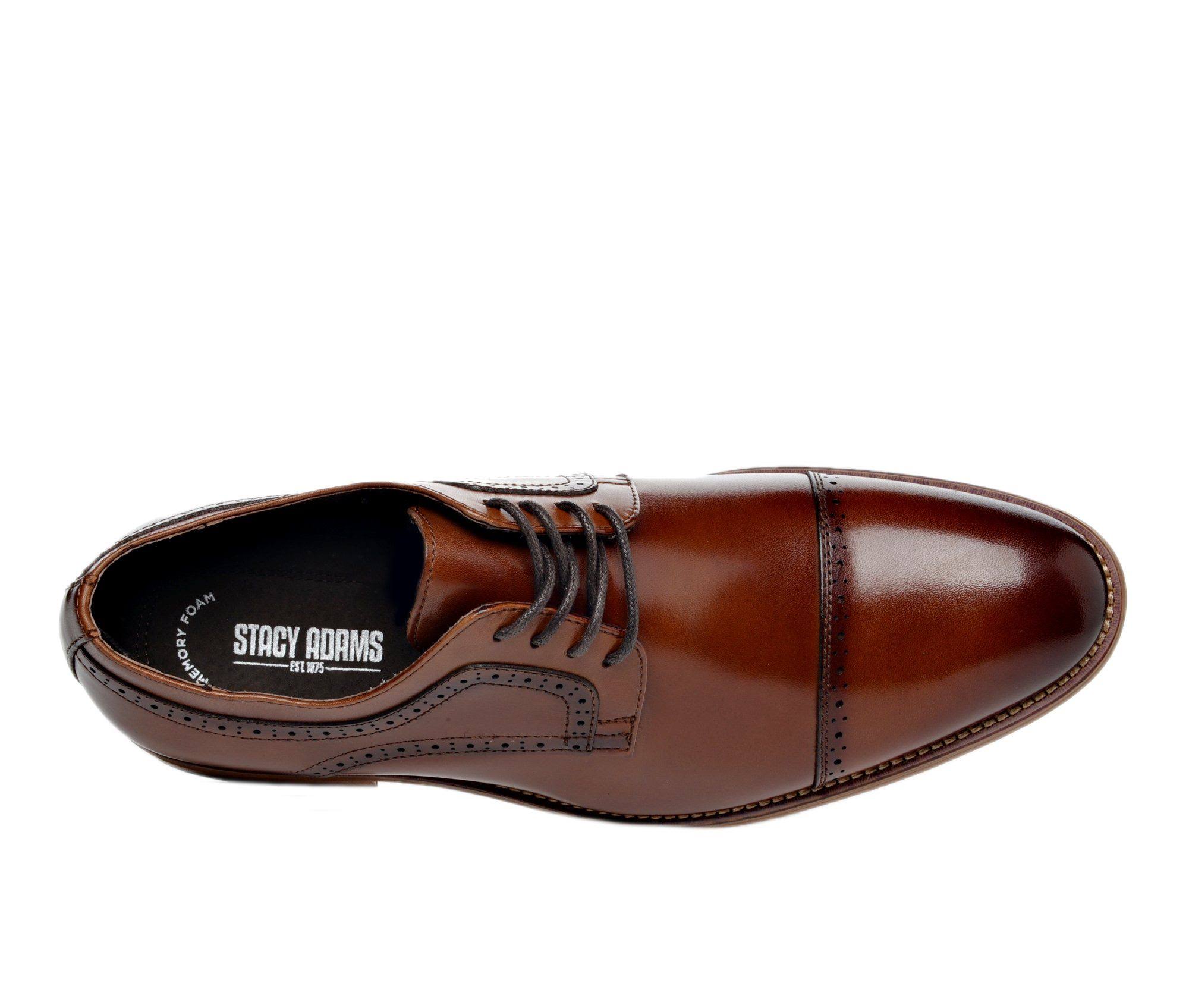 Stacy Adams Men's Dickinson Cap Toe Oxford, Cognac, WBKPHV2B_ZSZJL