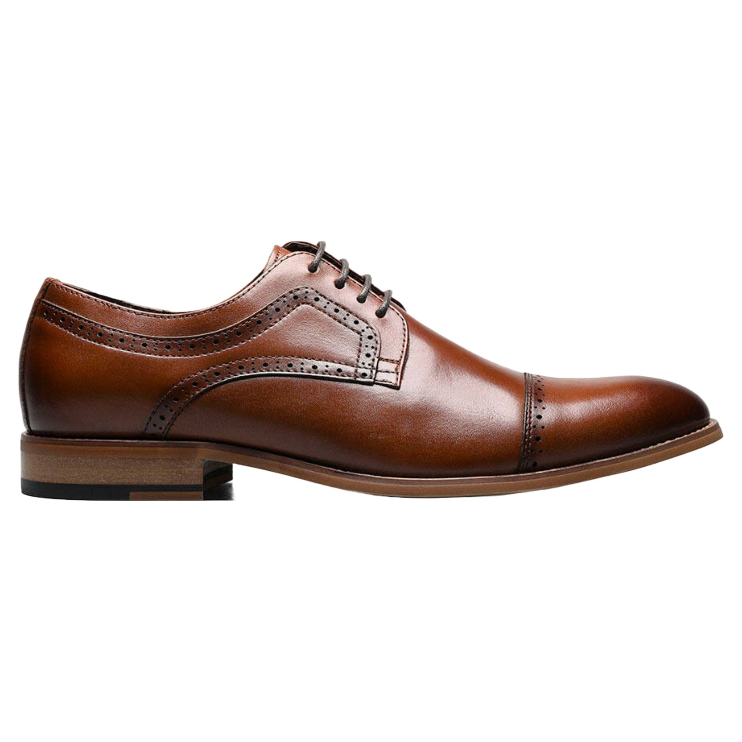 Stacy Adams Men's Dickinson Cap Toe Oxford, Cognac, WBKPHV2B_ZSZJL
