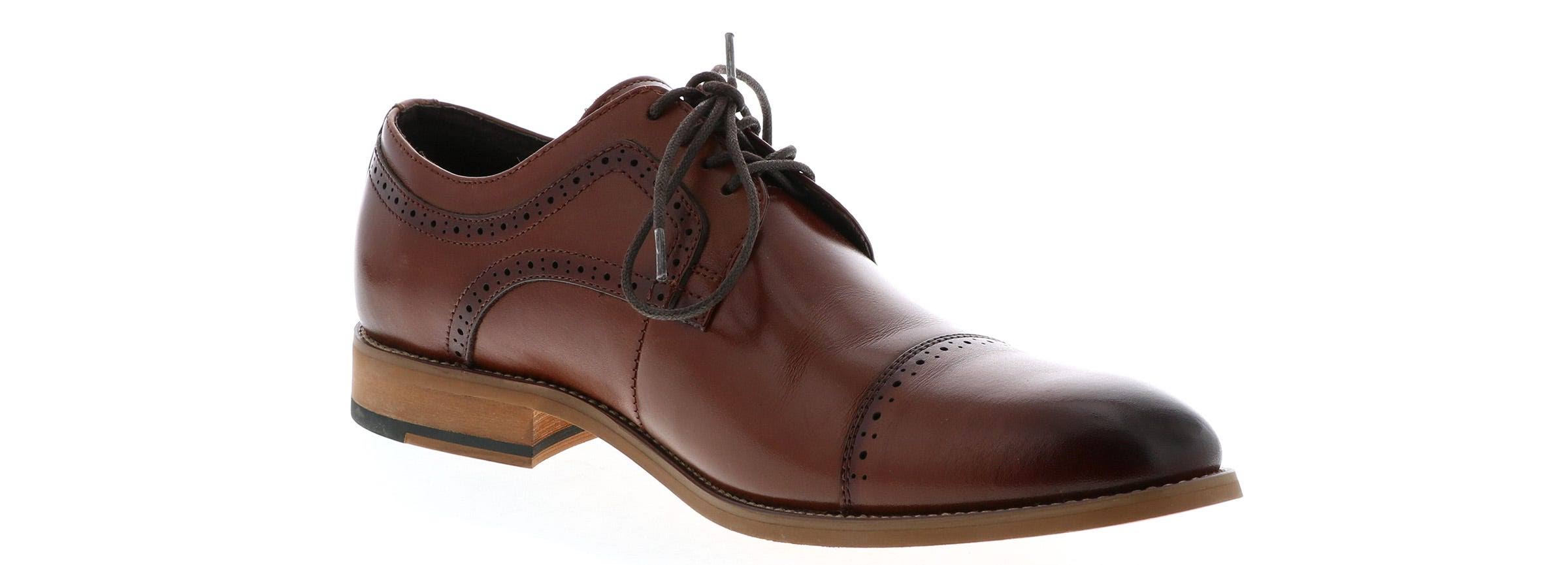 Stacy Adams Men's Dickinson Cap Toe Oxford, Cognac, WBKPHV2B_ZSZJL