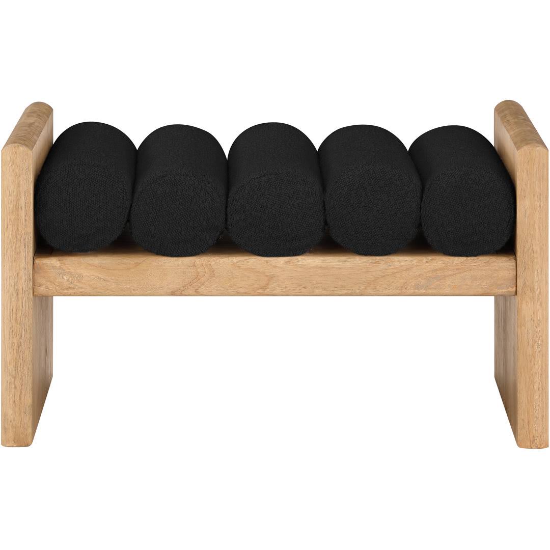 Meridian Furniture Waverly Black Boucle Fabric Wood CABIIQBM_DUXAT