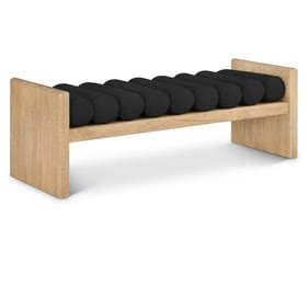 Meridian Furniture Waverly Black Boucle Fabric Wood CABIIQBM_DUXAT