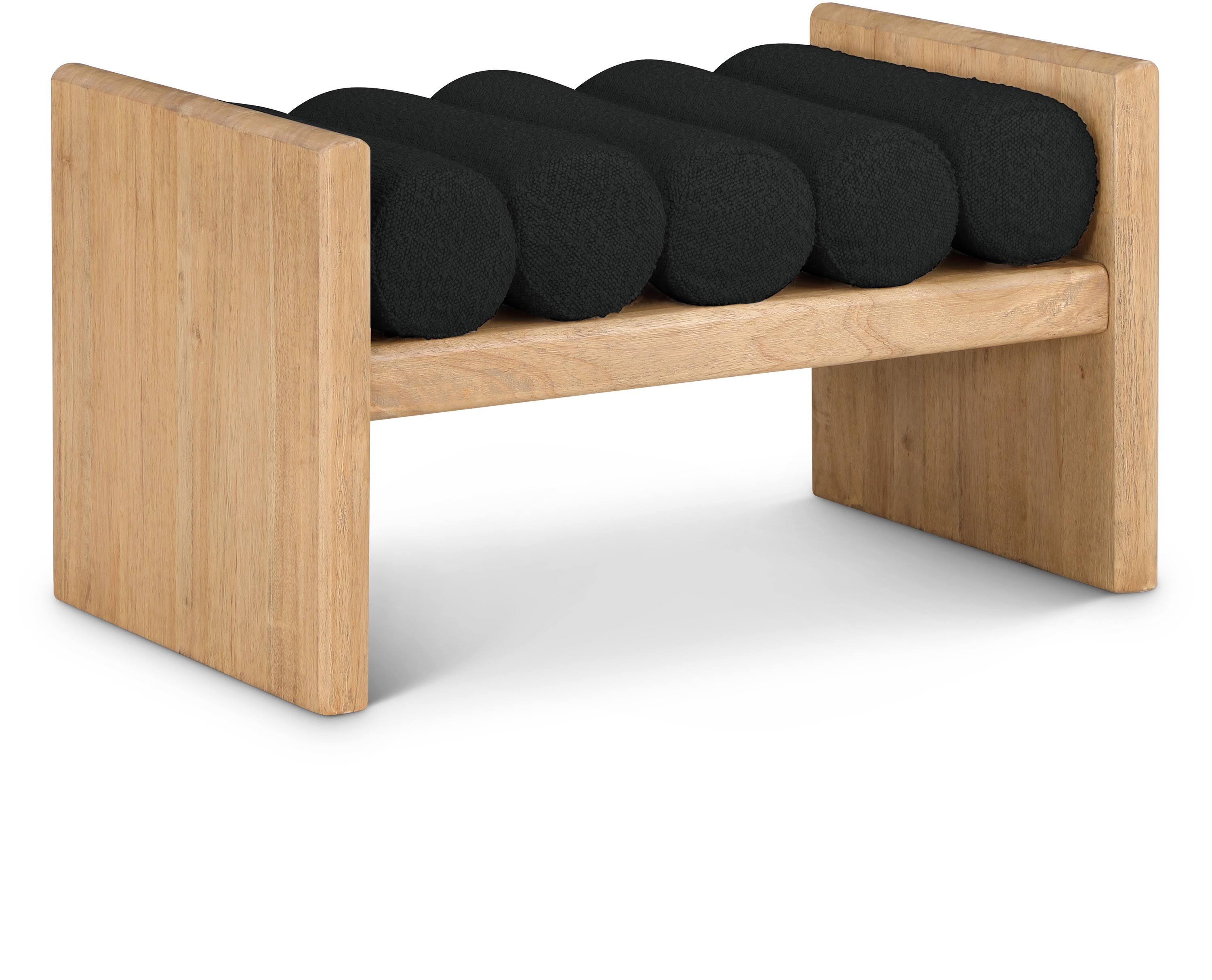 Meridian Furniture Waverly Black Boucle Fabric Wood CABIIQBM_DUXAT