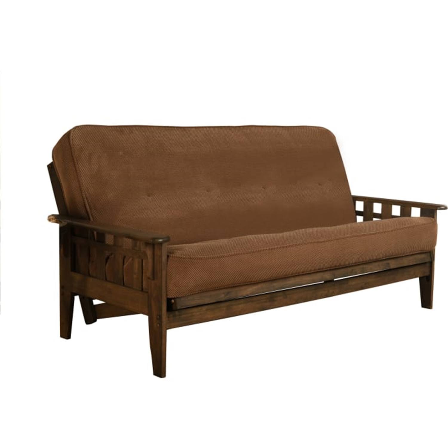 Kodiak Tucson Frame-Rustic Walnut Finish-Suede Black Mattress-Storage GOVWCHD6_T3RFT