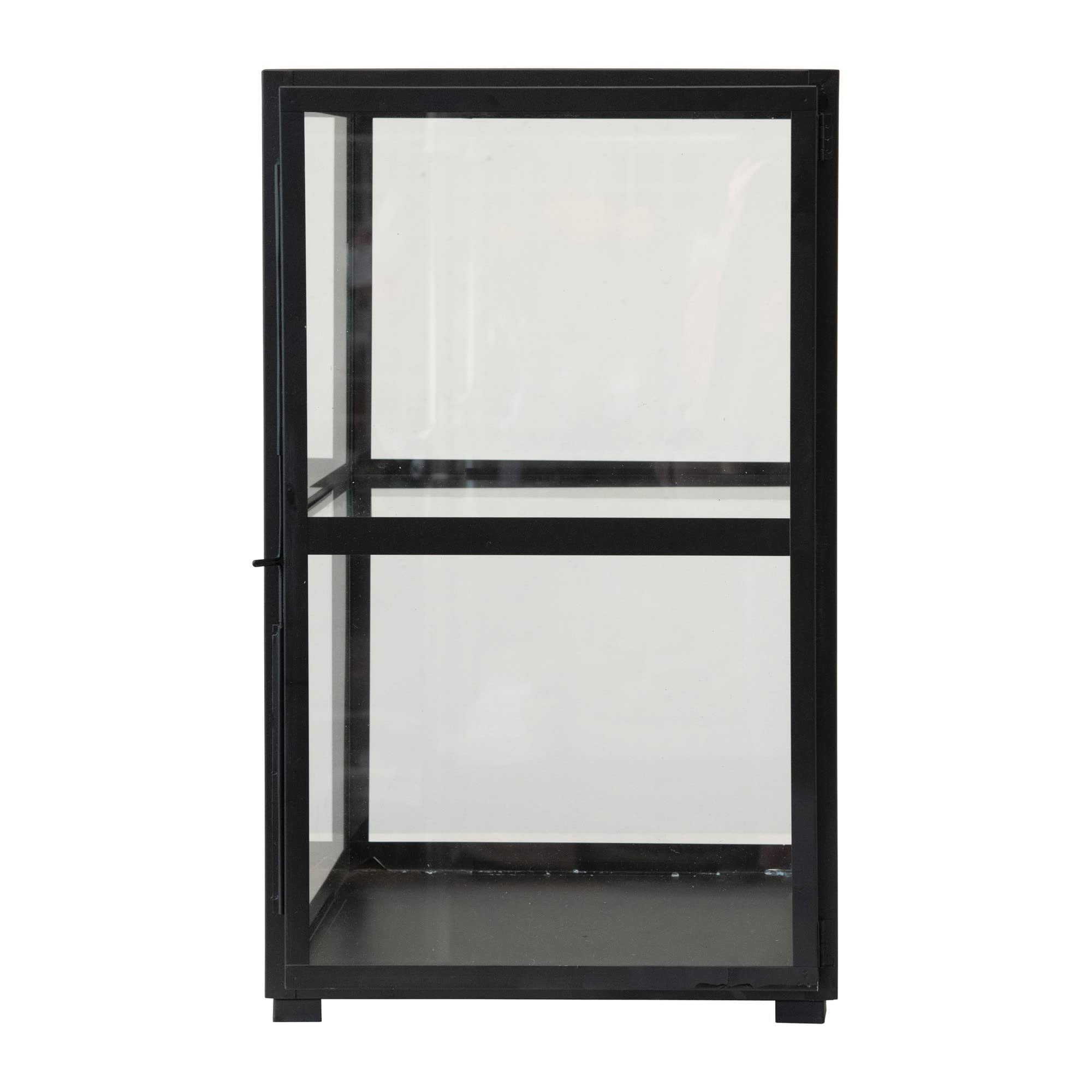 Creative Co-Op Metal & Glass Display 1 Shelf Black A3AZGTFE_U7RWM