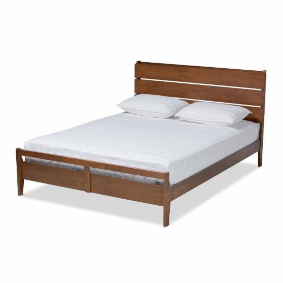 Baxton Studio Emile Modern And Contemporary Grey Fabric Upholstered Natural Oak Finished Wood King Size Platform TVRHALIL_GRDRB