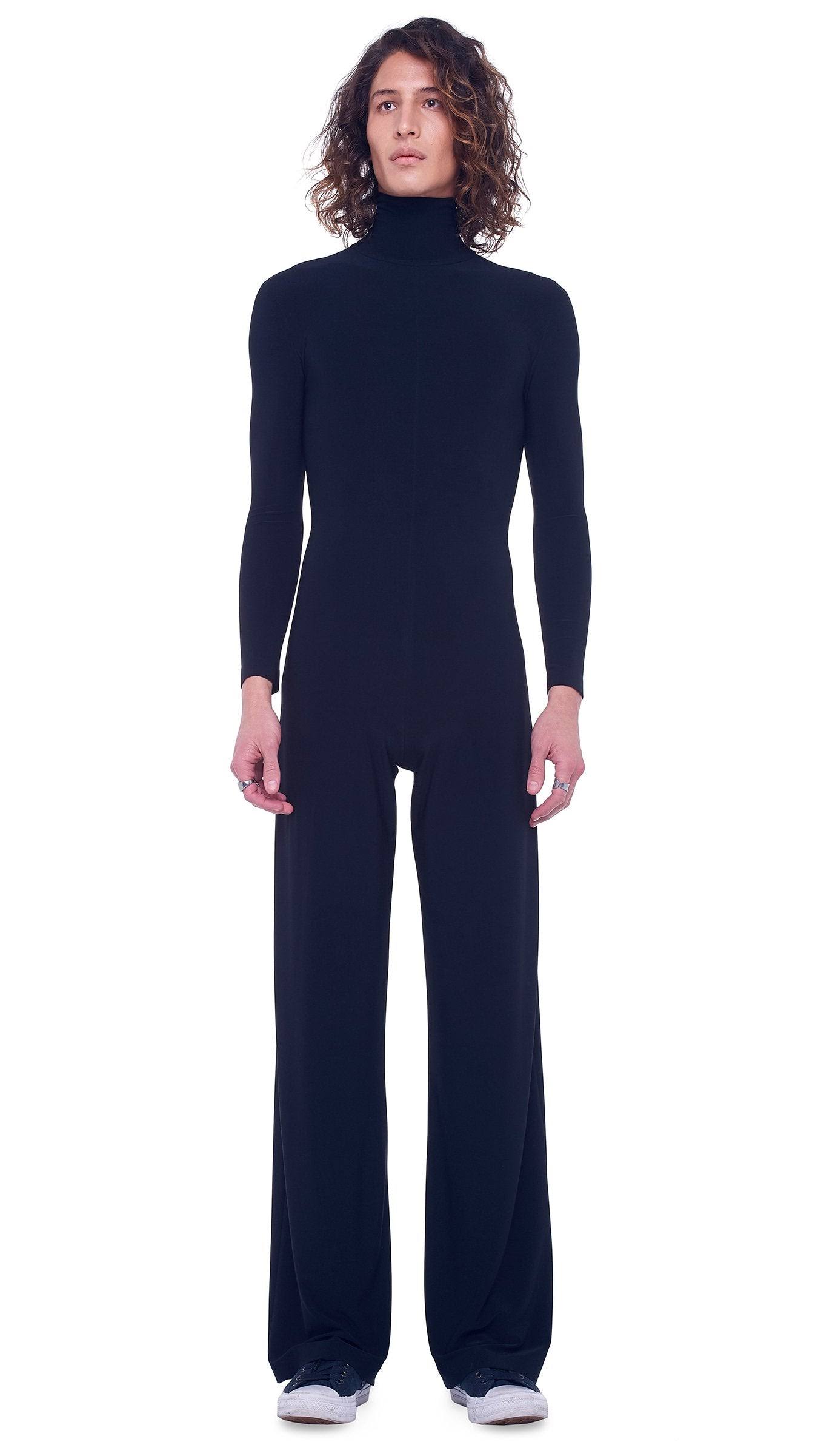 Norma Kamali Long Sleeve Turtle Jumpsuit - Black / Size 2M1KSGVI_W0BU3