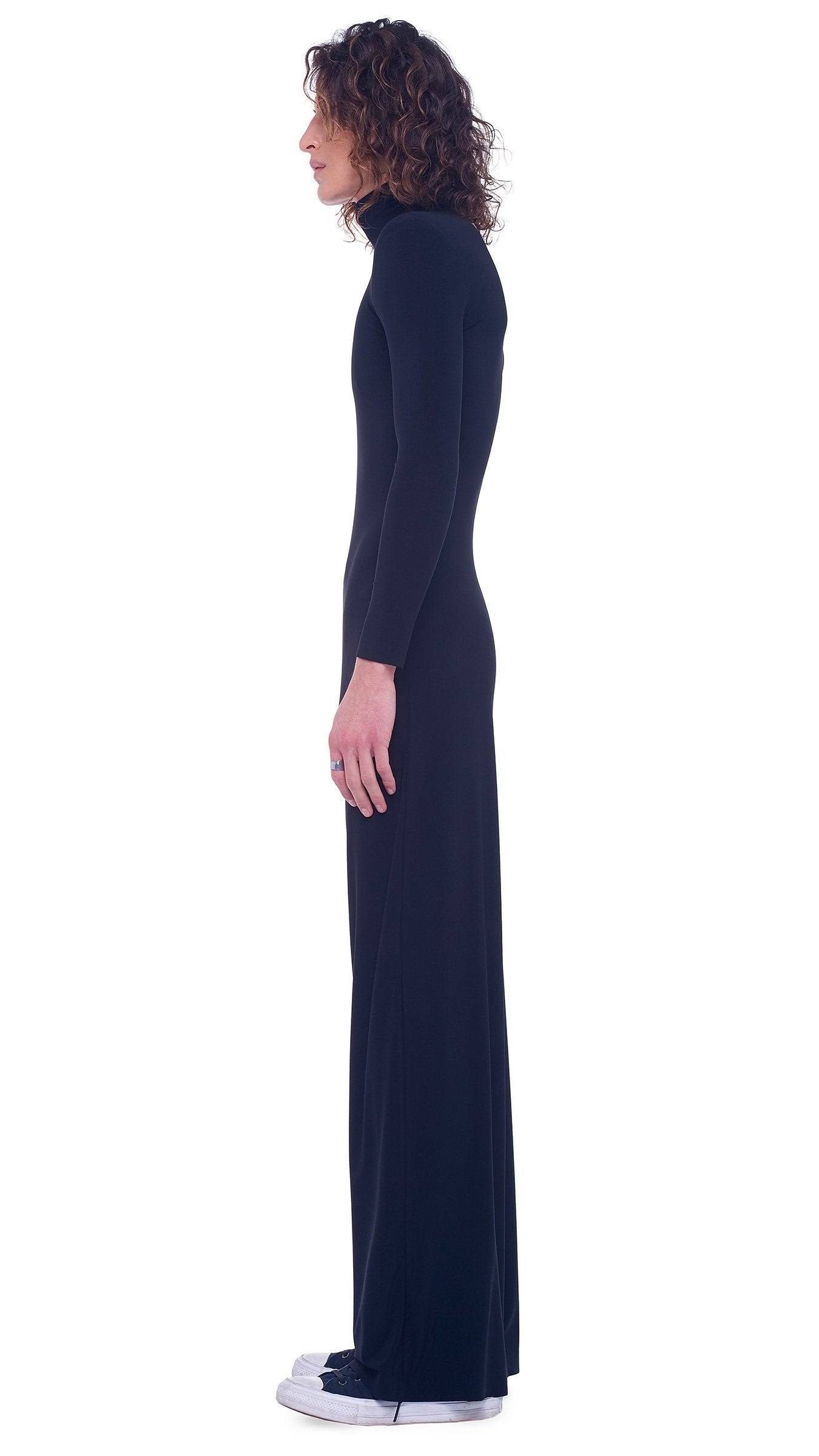 Norma Kamali Long Sleeve Turtle Jumpsuit - Black / Size 2M1KSGVI_W0BU3