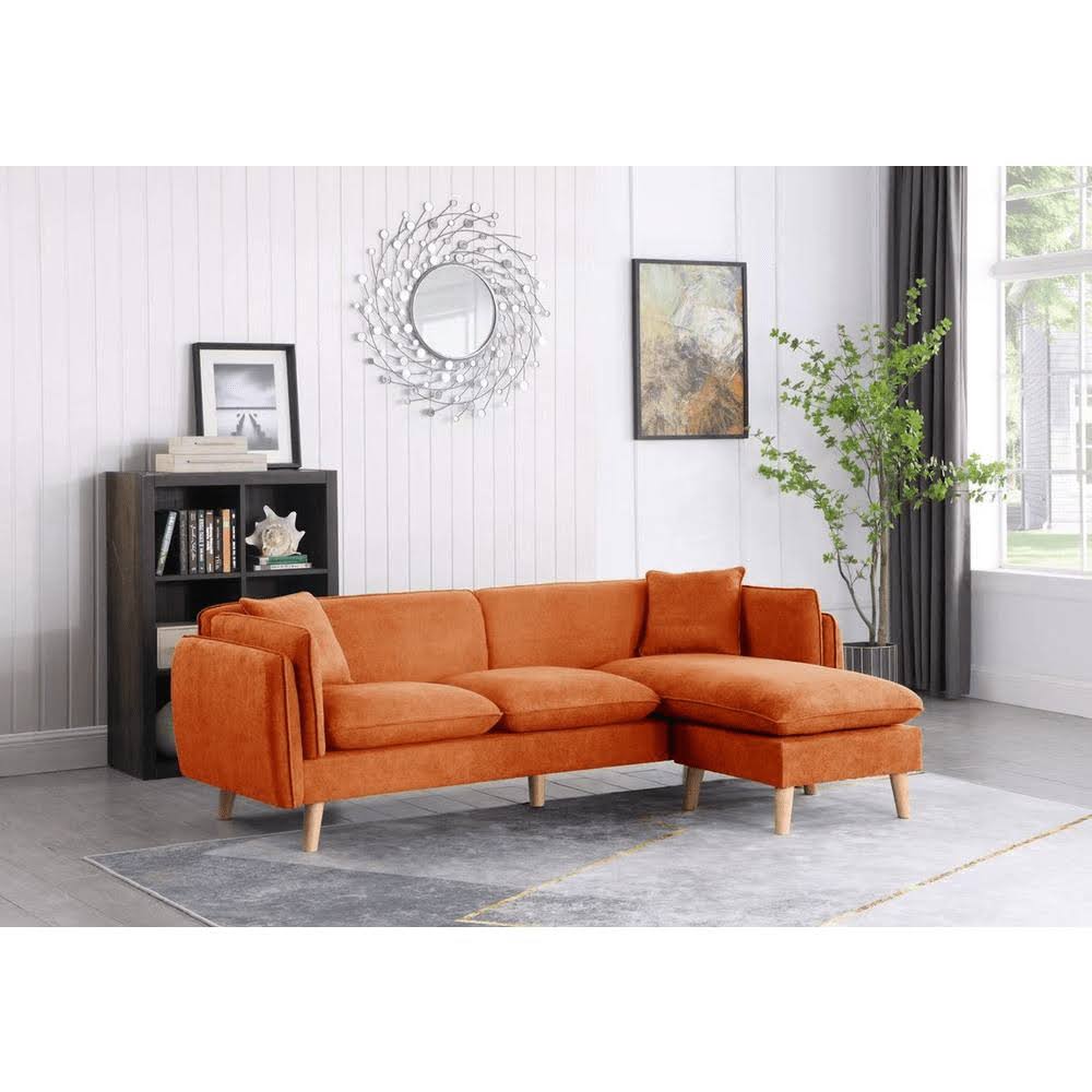 Lilola Home Brayden Dark Gray Fabric Sectional Sofa SN7DC7IK_KSBFL