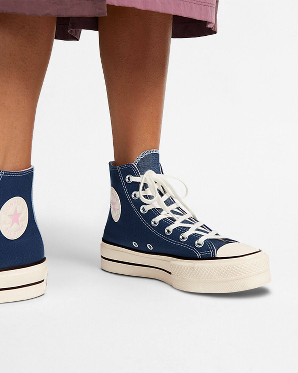 Converse Chuck Taylor All Star Lift Platform Denim Women's Shoes, Size: 8.KC6X5PSH_VFSOE