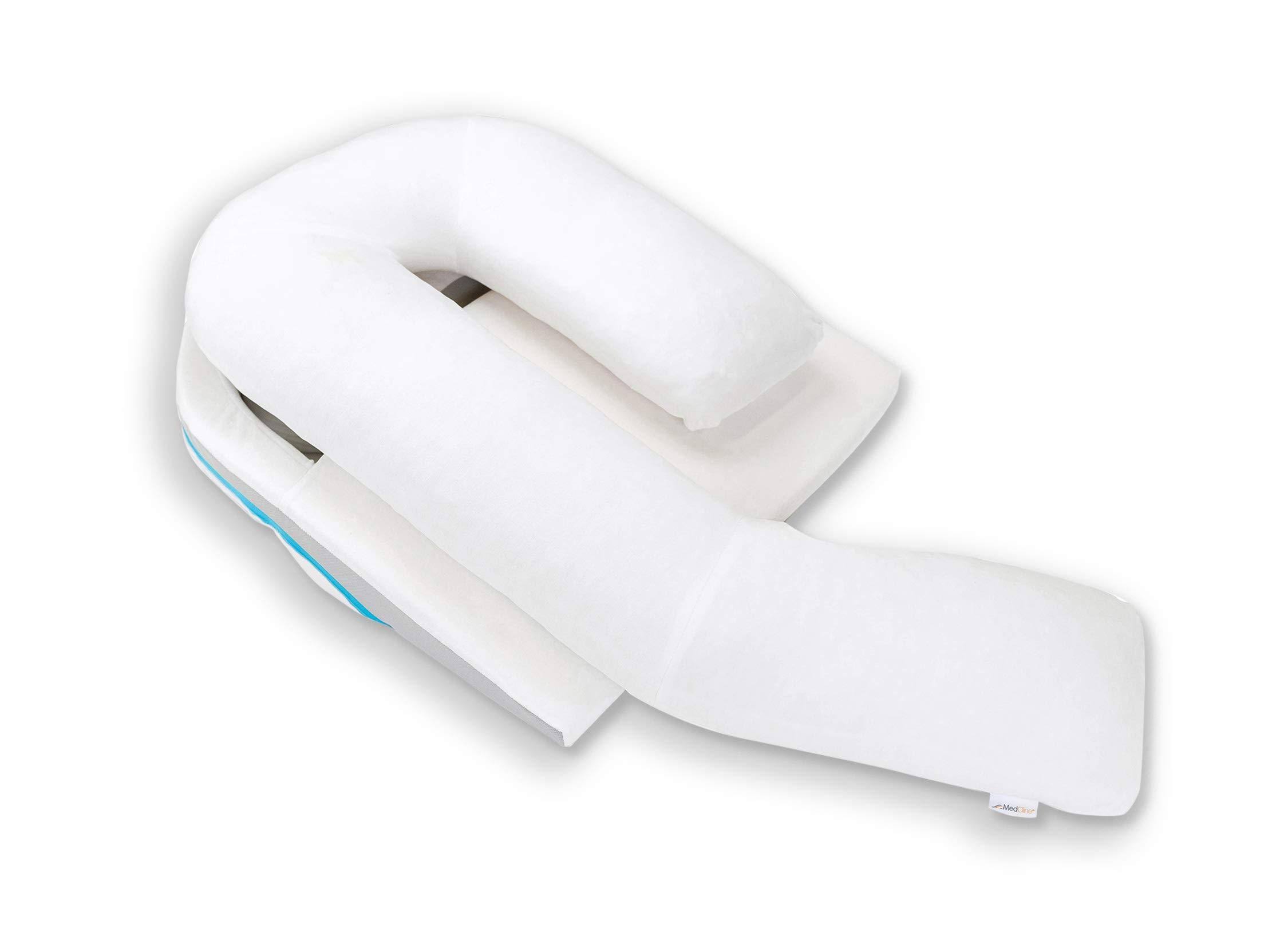 Medcline Shoulder Relief Wedge And Body Pillow System Bundle With Extra Set Of 4Z5EETKC_HDKDD