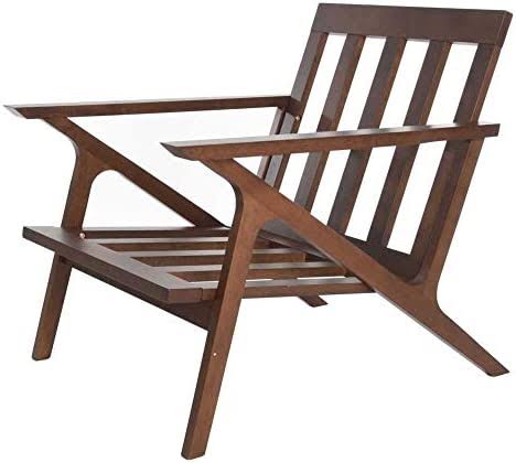 Zenvida Mid Century Modern Armchair Solid Hardwood Upholstered Accent X193NZZH_5QJNA