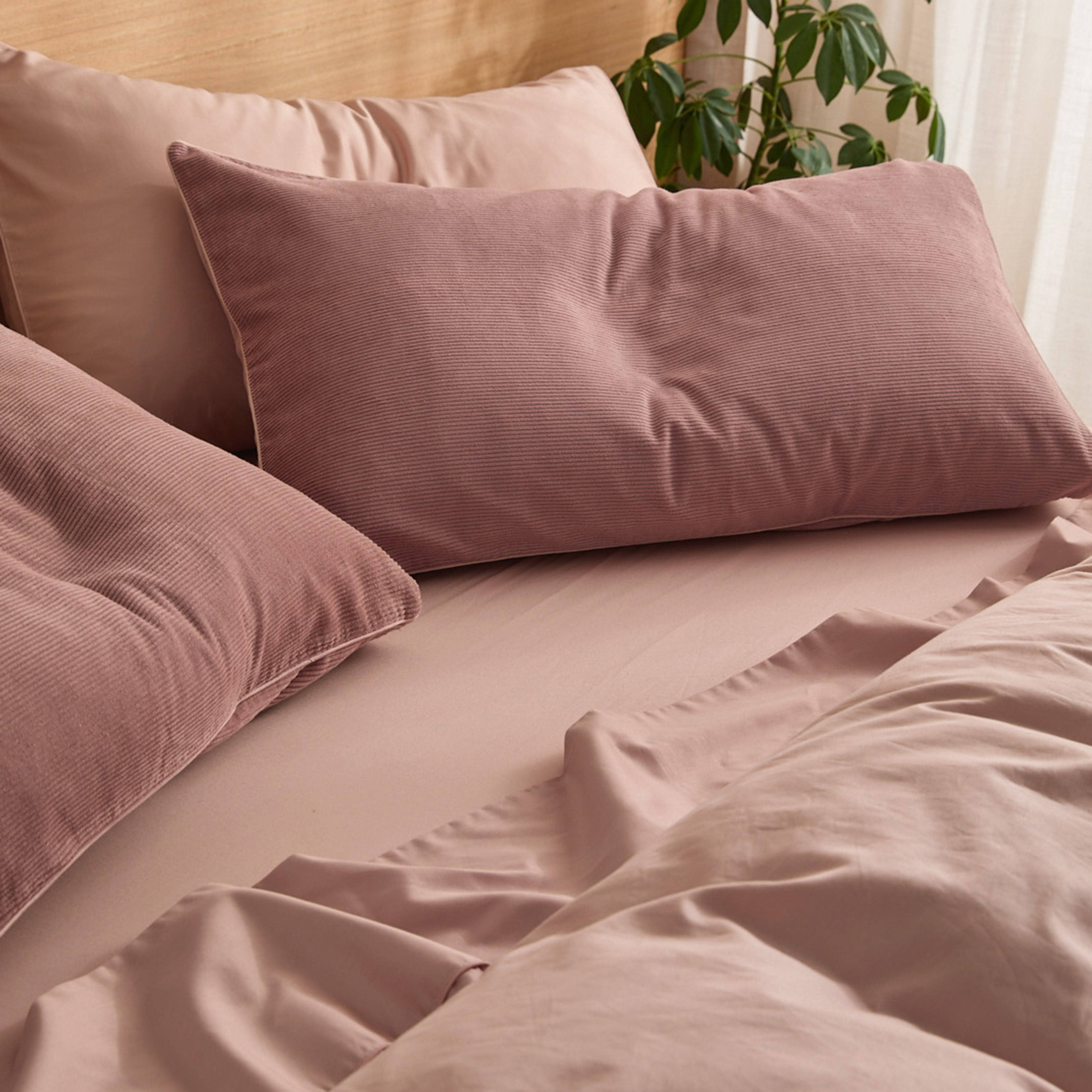 Darcy Corduroy | Blush Pillowcases | Standard Size | Set Of 2 | Sheet 2QU6XTCQ_THHSQ