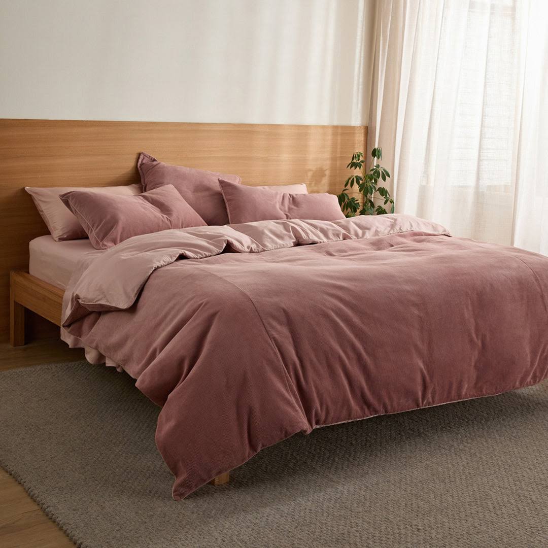 Darcy Corduroy | Blush Pillowcases | Standard Size | Set Of 2 | Sheet 2QU6XTCQ_THHSQ