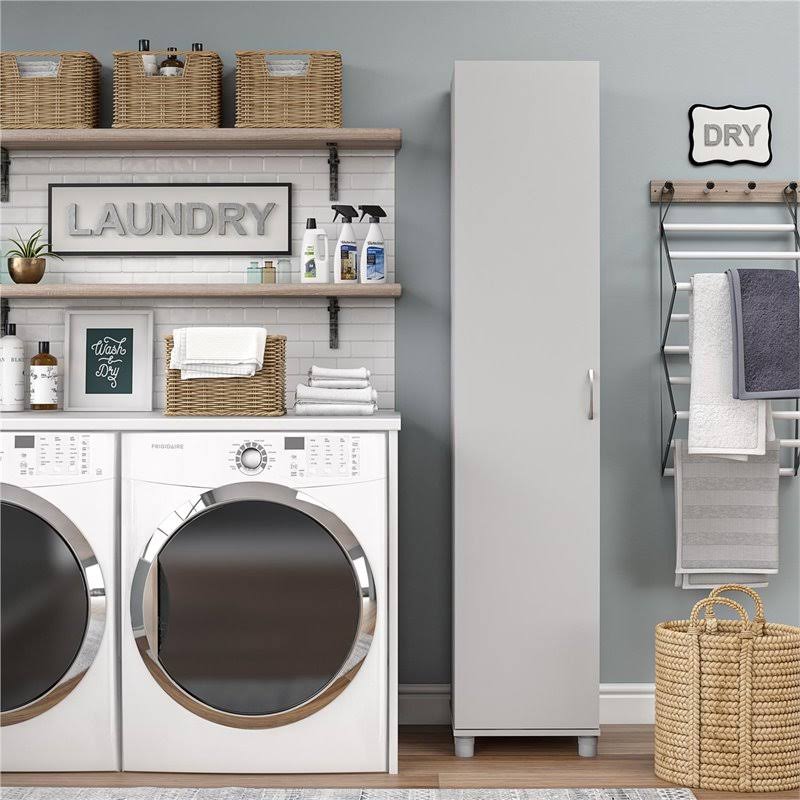 Systembuild Lonn 16 Utility Storage Cabinet In Dove ZENALTIQ_UTUCO