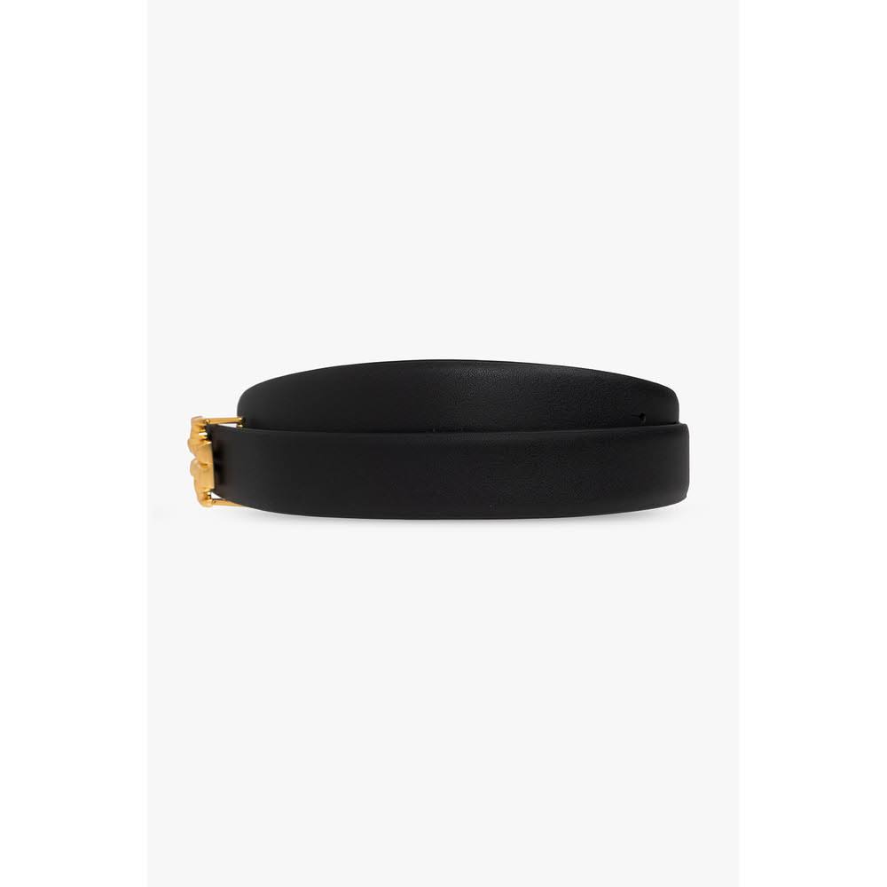 Tory Burch, Eleanor Logo Leather Belt, Women, Black, S, ZLRS6GWH_AW5O5