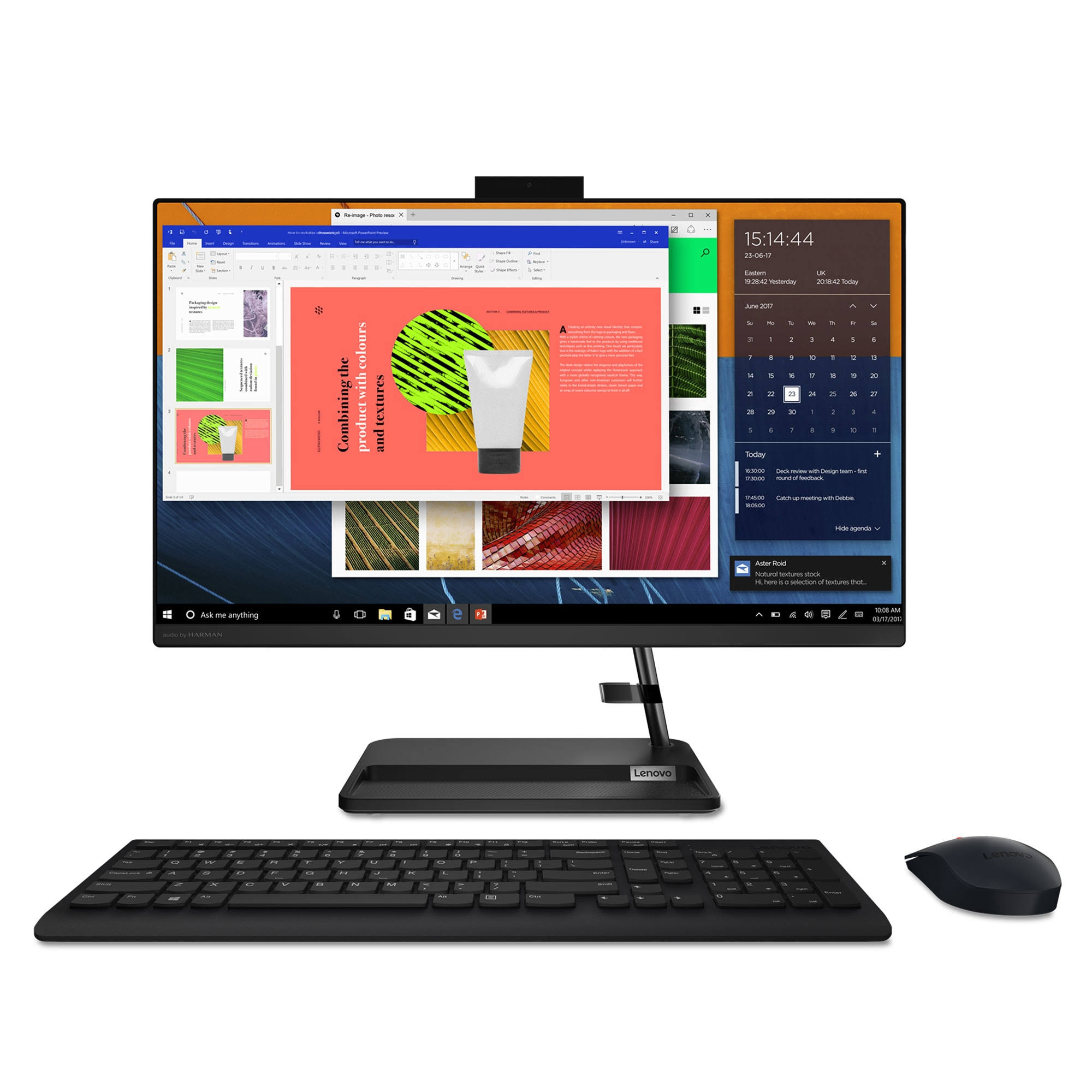 Lenovo Ideacentre Aio 3 Desktop, 23.8 Fhd Ips Touch 250 Nits, Ryzen 5 5500u, Amd Radeon Graphics, 8gb, 512gb, Win 11 Y8AKAGFI_ILO7T