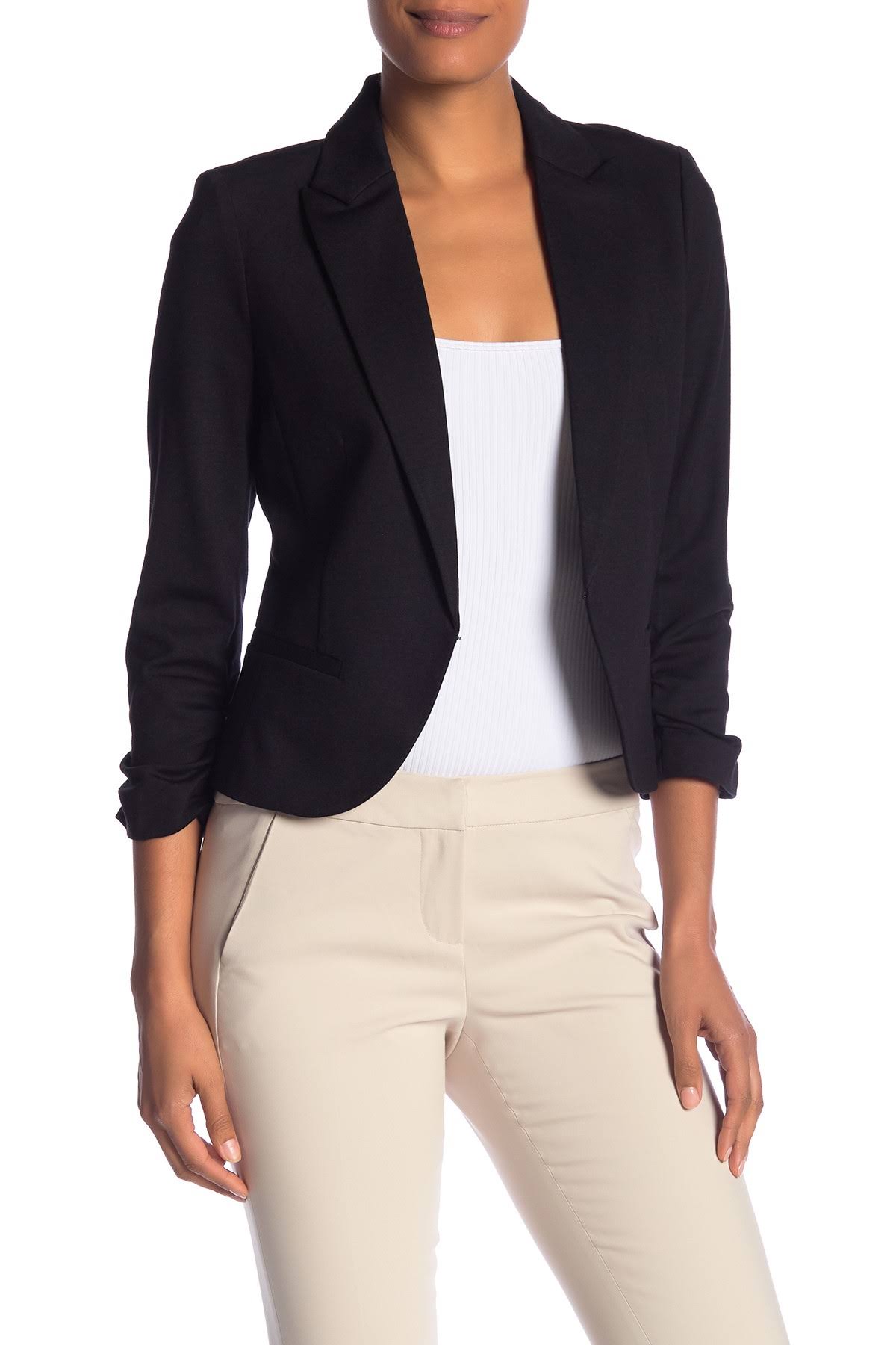 Amanda & Chelsea Ponte 3/4 Length Sleeve Rouched PNLI66F5_ZWSAX