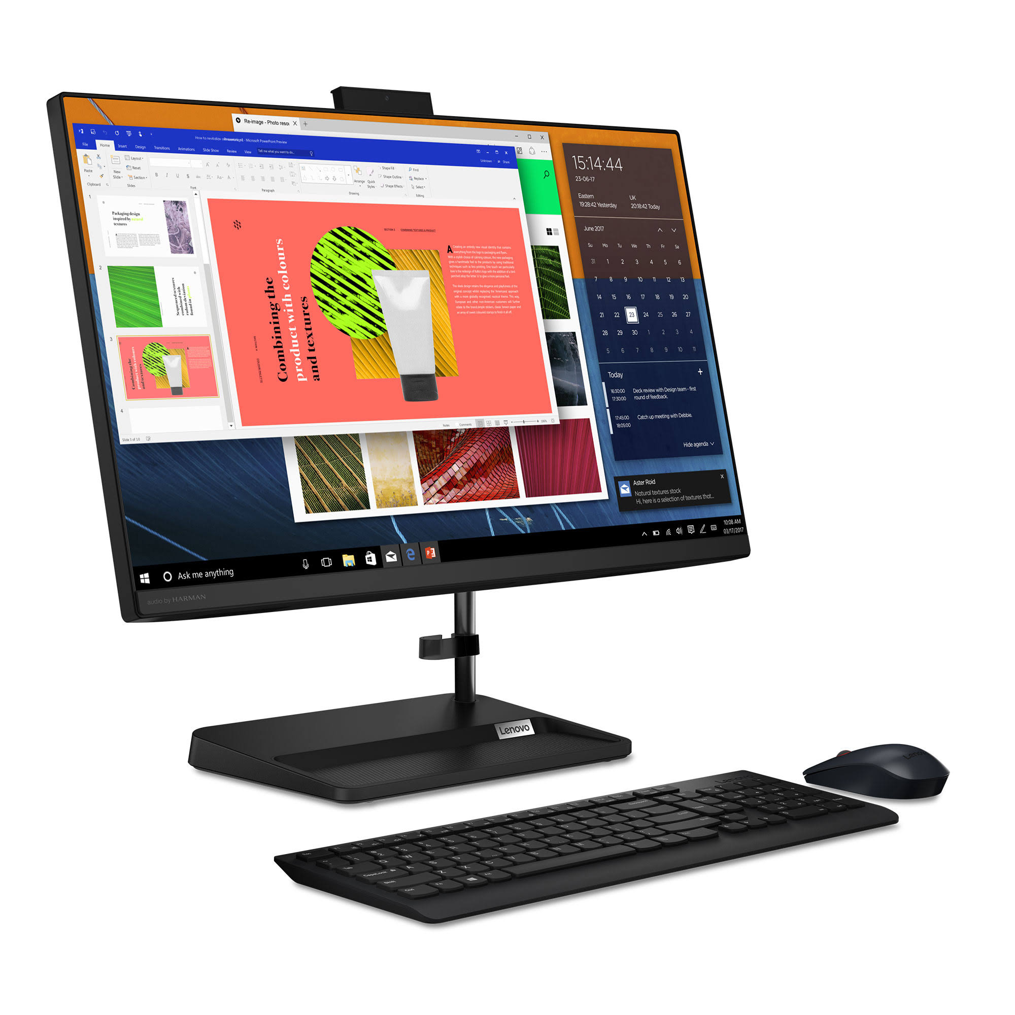 Lenovo Ideacentre Aio 3 Desktop, 23.8 Fhd Ips Touch 250 Nits, Ryzen 5 5500u, Amd Radeon Graphics, 8gb, 512gb, Win 11 Y8AKAGFI_ILO7T
