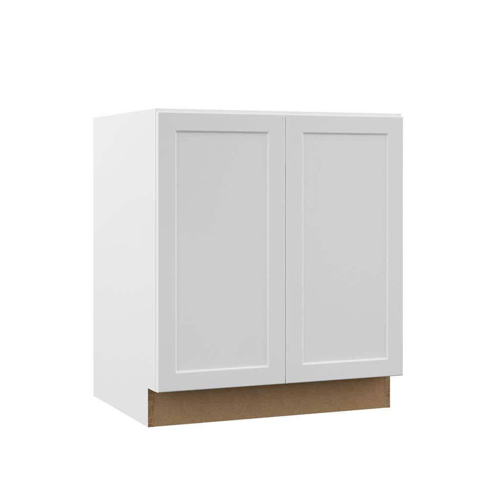 Hampton Bay Designer Series Melvern Assembled 30x34.5x23.75 In. Full Height Door Base Kitchen Cabinet In SS7JQSZC_2W8B3