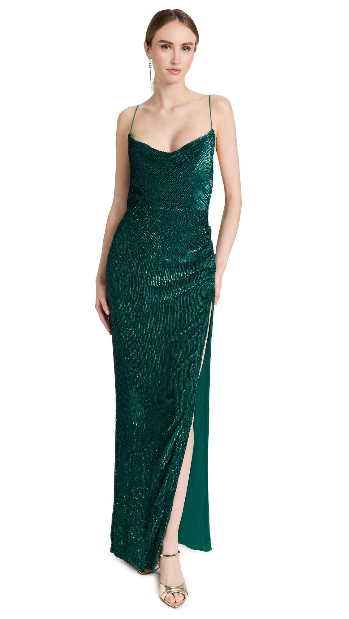 Retrofête Katya Sequin Dress Green / 7R2P1EAQ_VE9EF