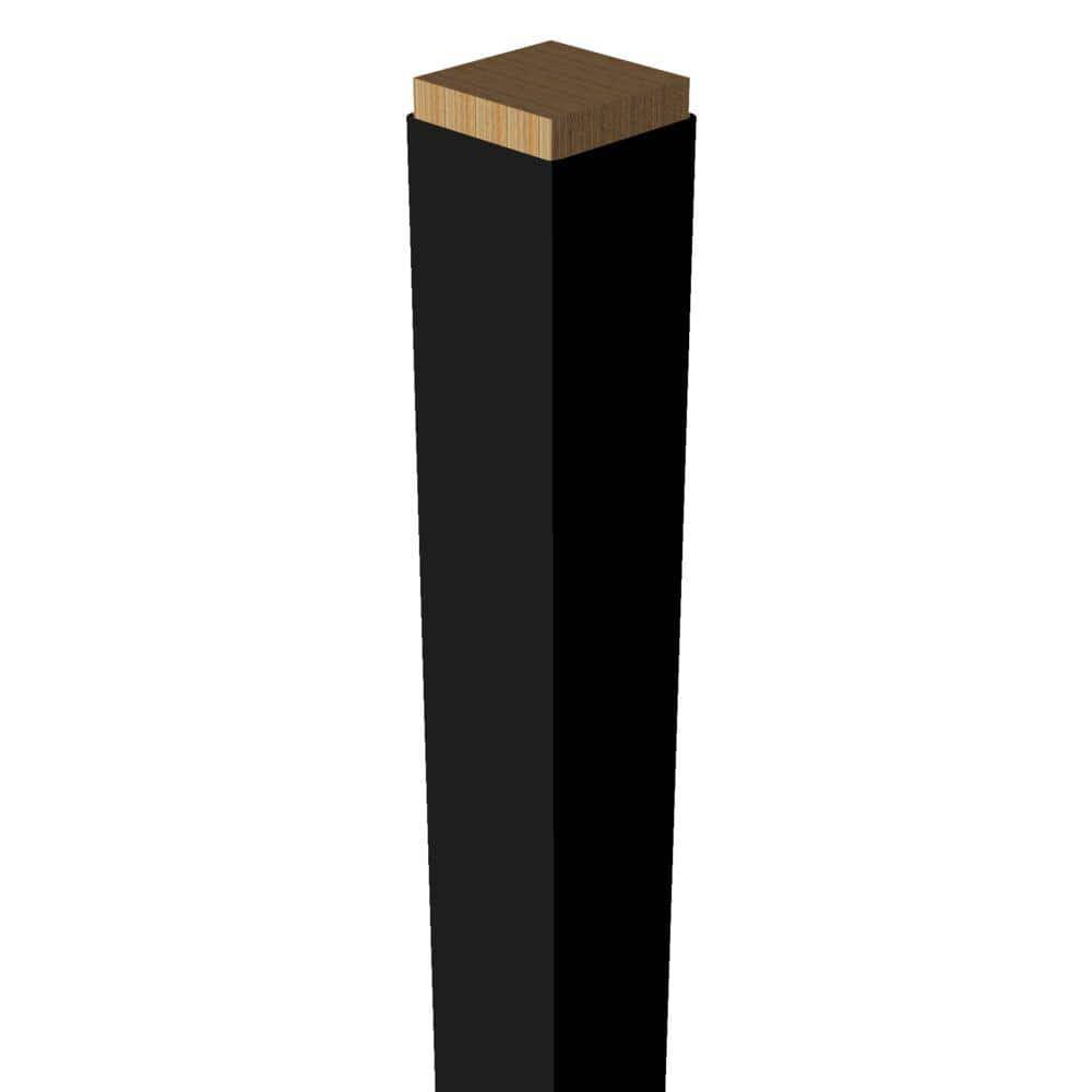 Barrette Outdoor Living Versarail 4.25 In. X 4.25 In. X 45 In. Matte Black Aluminum Rail Post Sleeve 94M9FLUY_UUSBI
