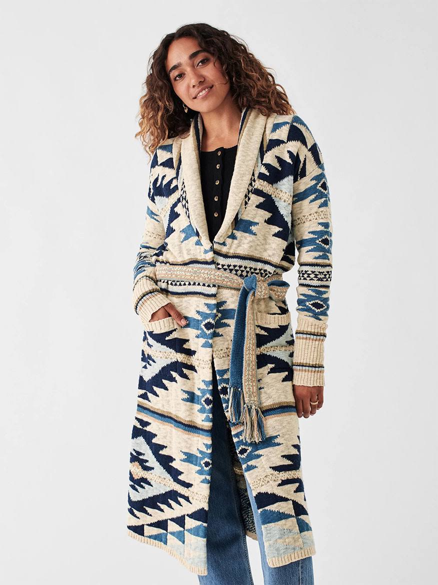 Faherty Women's Paloma Duster Sweater - Large - Yellowstone WH3VRU4Z_AGPM5