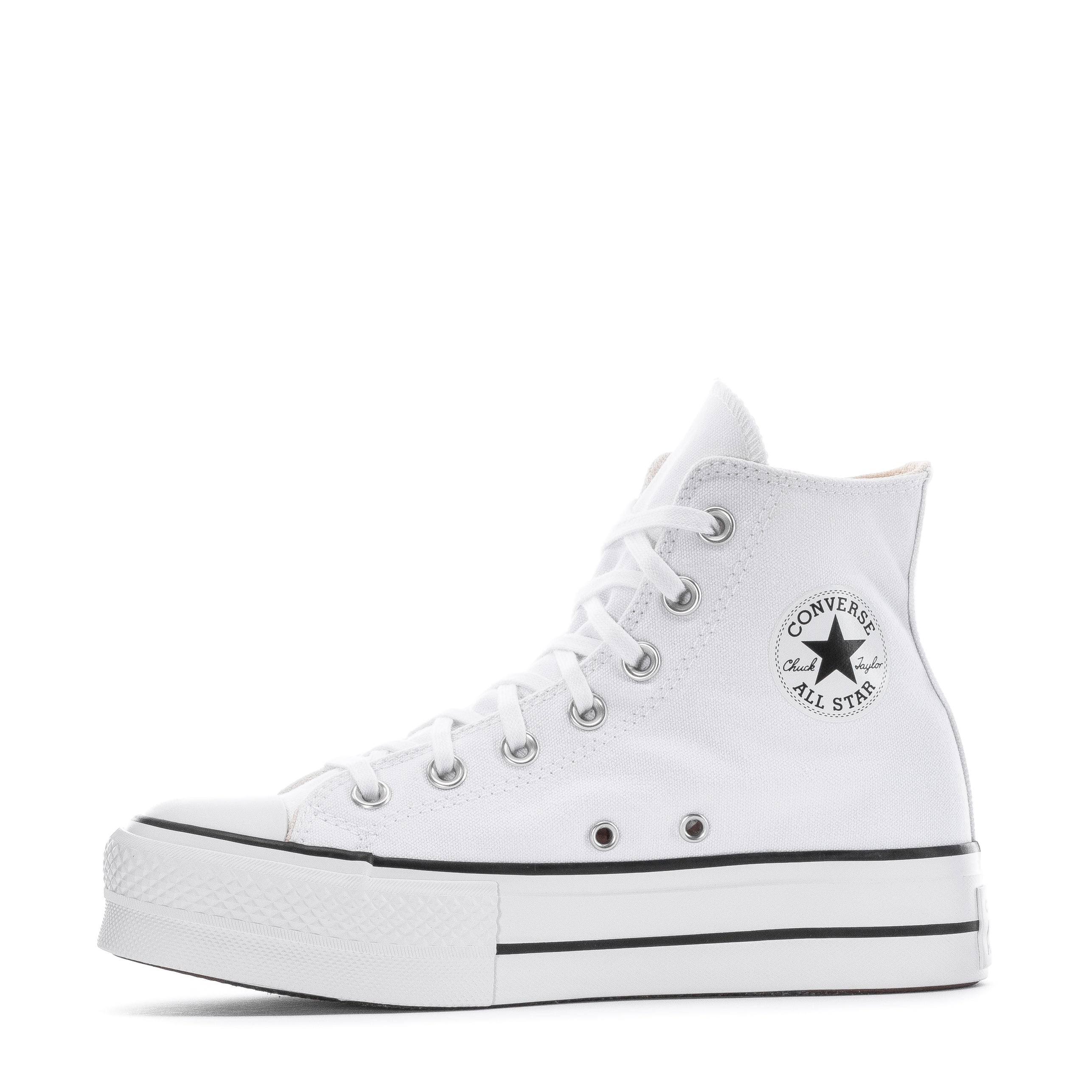 Converse Chuck Taylor All Star Platform Lift White Women's Shoes, White/Black, Size: NAVBVDKJ_MXABH