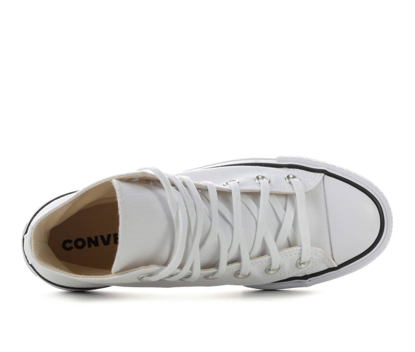 Converse Chuck Taylor All Star Platform Lift White Women's Shoes, White/Black, Size: NAVBVDKJ_MXABH