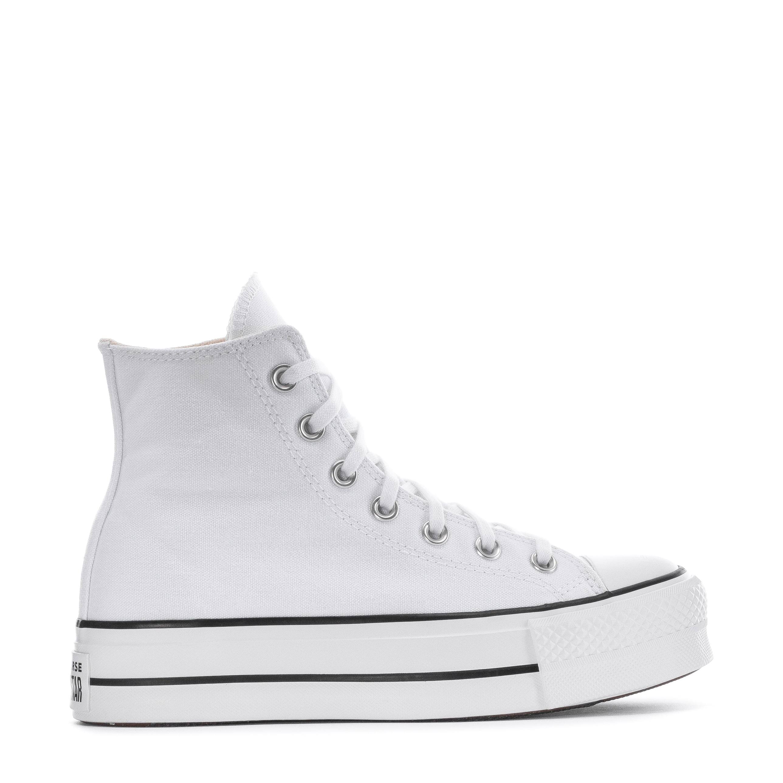 Converse Chuck Taylor All Star Platform Lift White Women's Shoes, White/Black, Size: NAVBVDKJ_MXABH