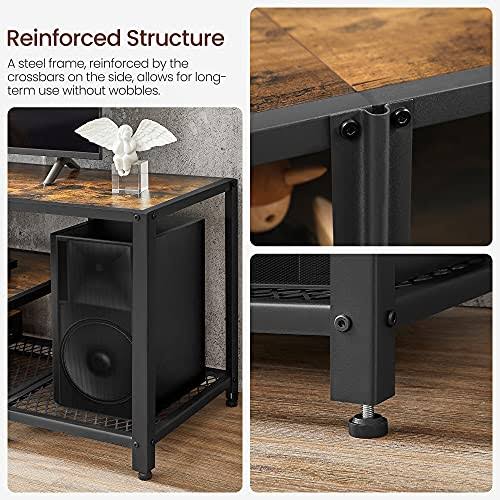 Vasagle Tv Stand For Tvs Up To 65 Inches, 3-Tier Entertainment Center,For Living Room,Rustic Brown And RWVTIWBQ_WWYZL