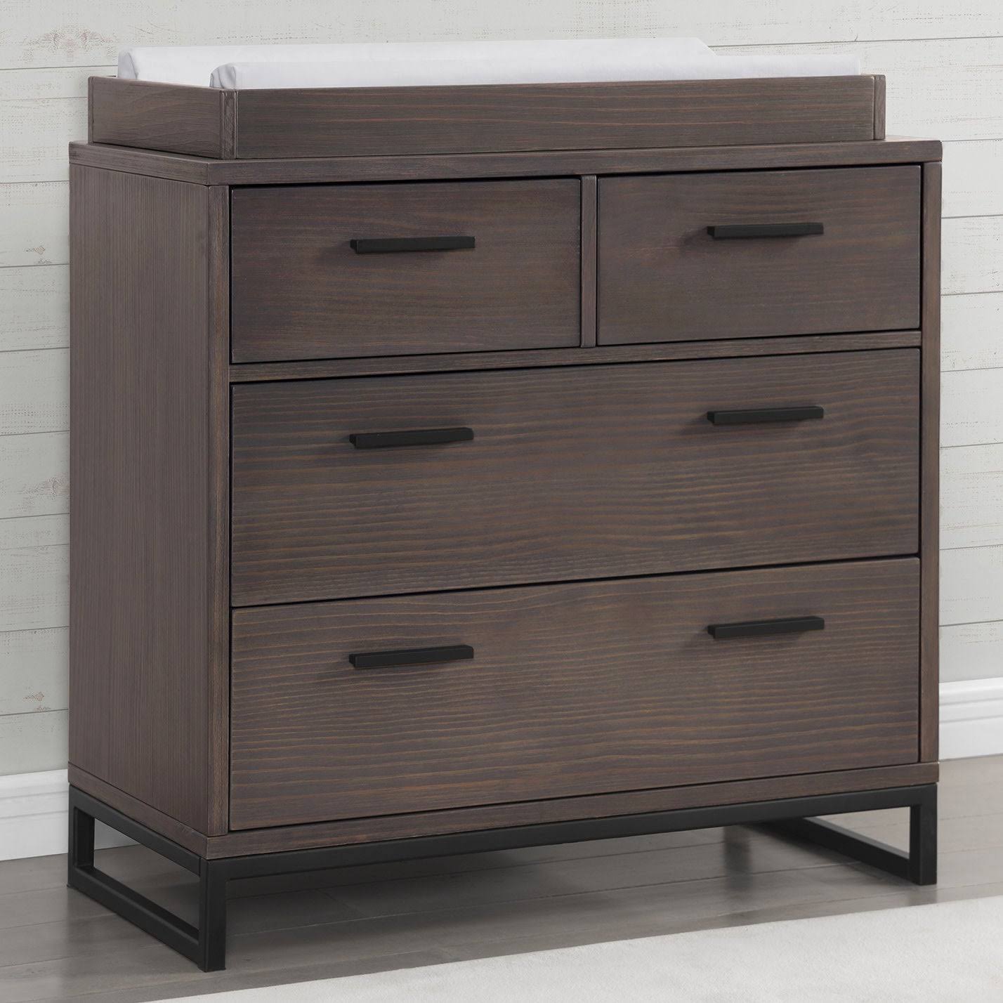 Simmons Kids' Foundry 4 Drawer Dresser With Changing Top - Rustic Gray/Matte YBZJKB2C_MUVJ6