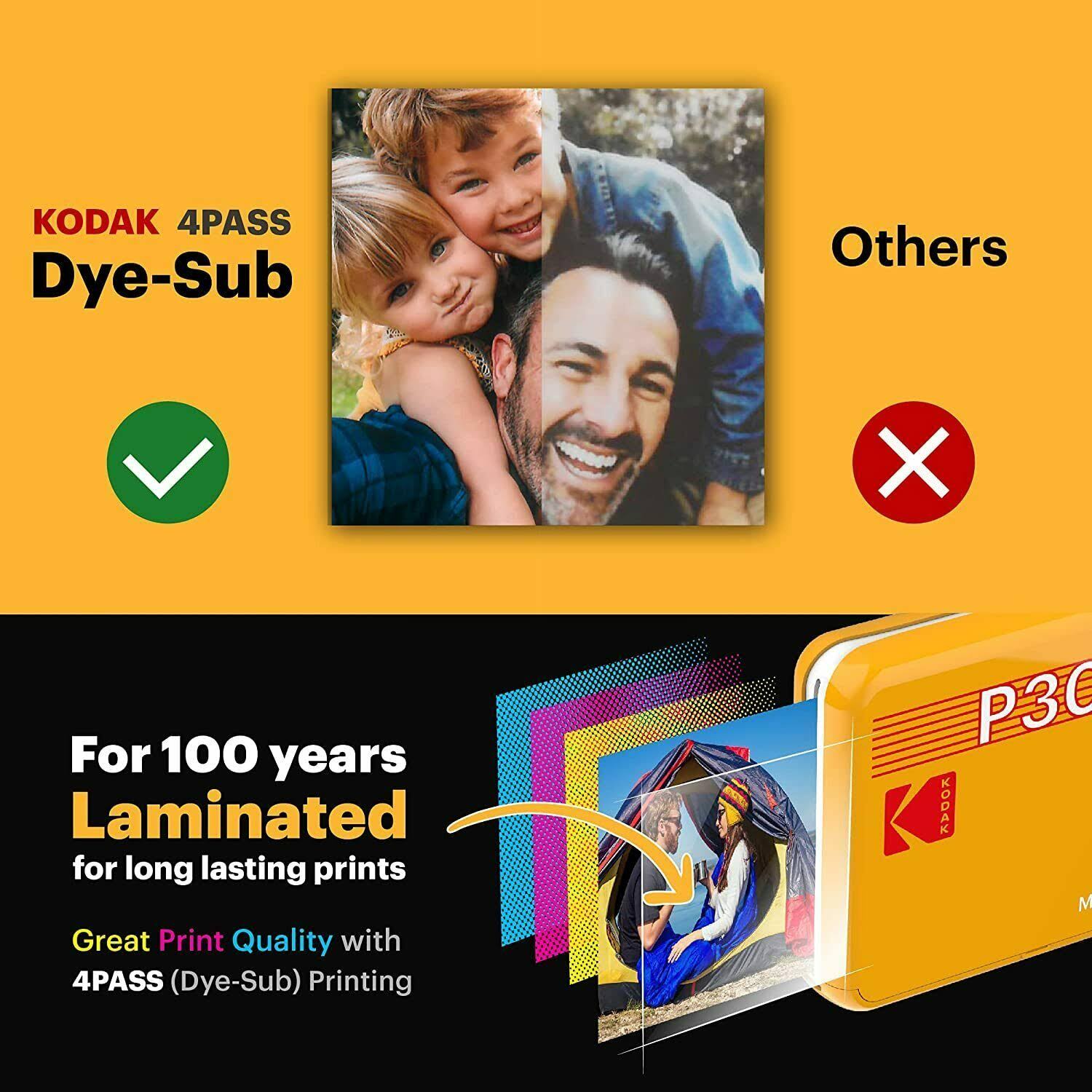 Kodak P300ry_60bndl Mini 3 Retro 3x3 Inch Portable Photo Printer UYGIDWGQ_YTXOD