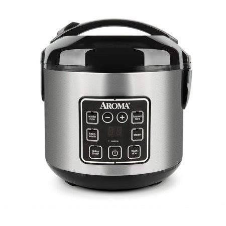 Aroma Housewares 2-8-Cups (Cooked) Digital Cool-Touch Rice Grain Cooker And Food Steamer, Stainless, 8 Cup, 2X95MS5Z_SHVVX