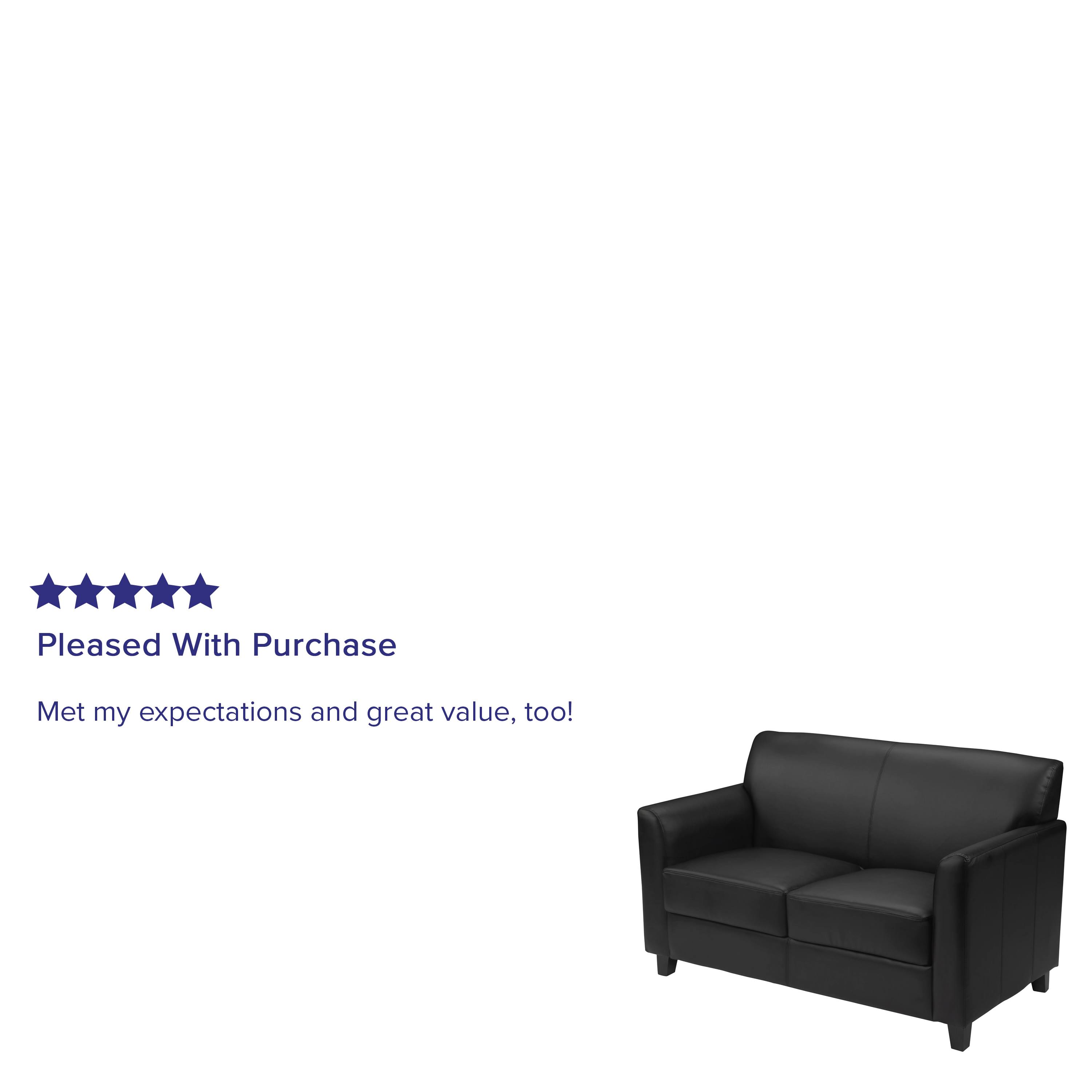 Flash Furniture Hercules Diplomat Series Leather Loveseat UEOFBATR_FVLZI