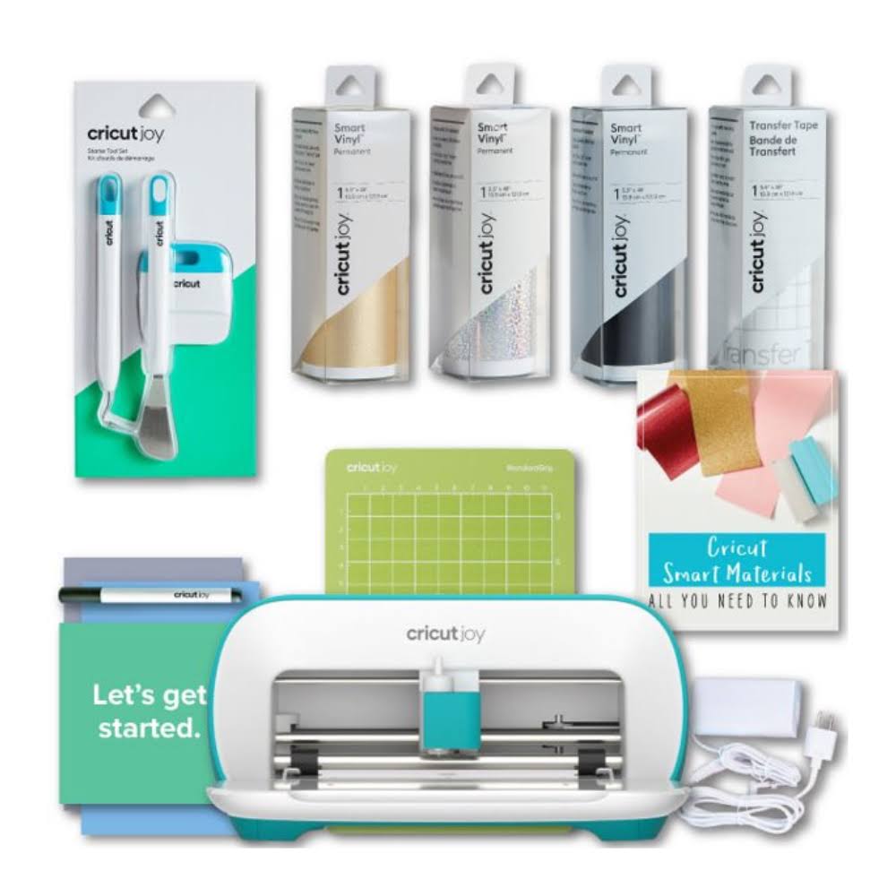 Cricut Joy Smart Machine With Diy Vinyl Decal Sampler & Essential Tools Starter I3VFYDZF_XM862