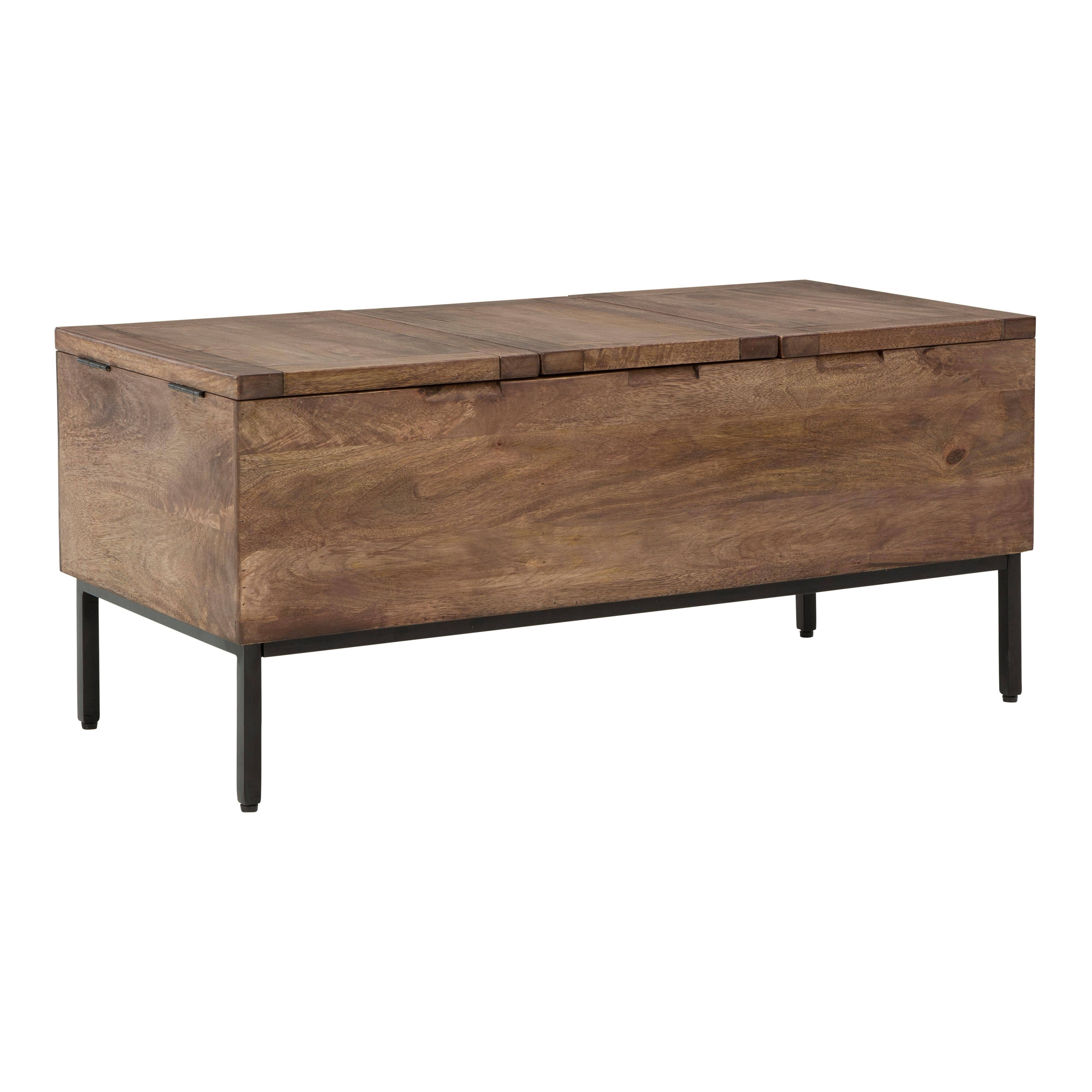 Braddick Storage Trunk, Light Brown/Black By QPFY707T_ANXMX