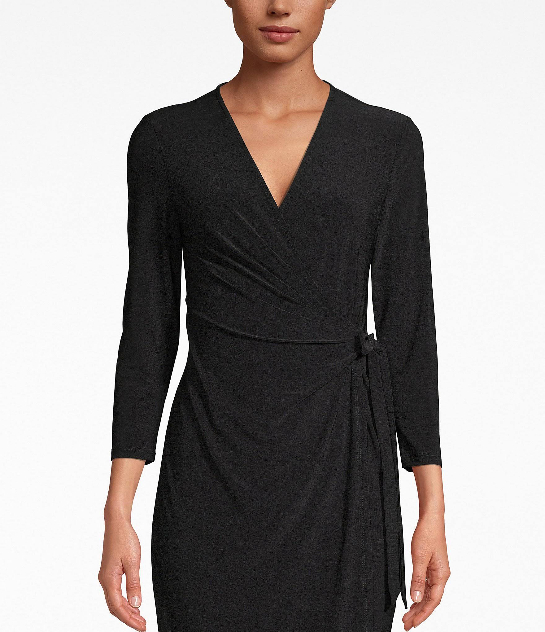 Anne Klein Faux-Wrap Dress - UP7GC50G_3YOYY