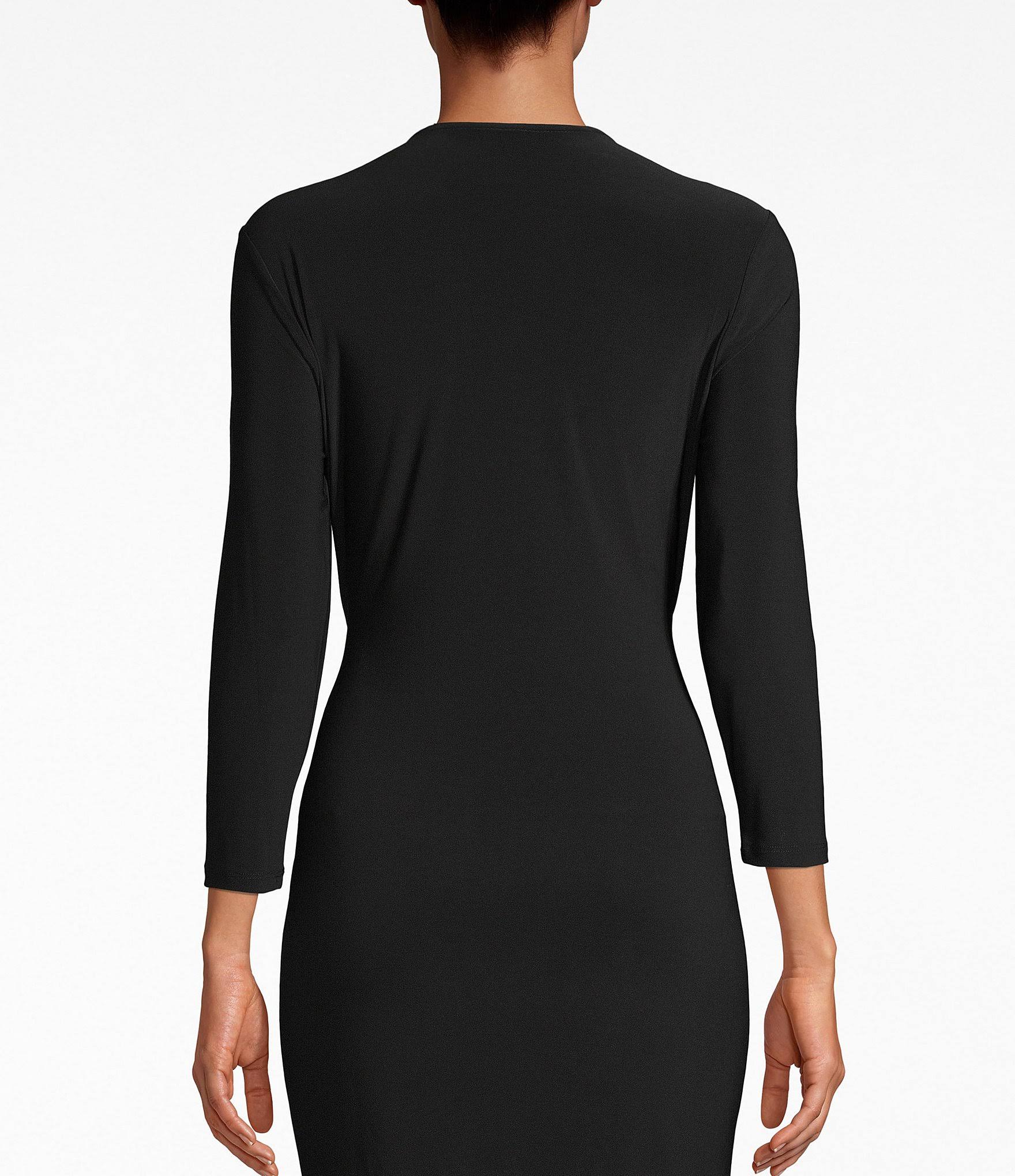 Anne Klein Faux-Wrap Dress - UP7GC50G_3YOYY