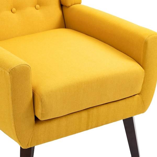 Uixe Yellow Upholstery Arm Chair (Set Of 1) T9KVOQVB_3TSAP