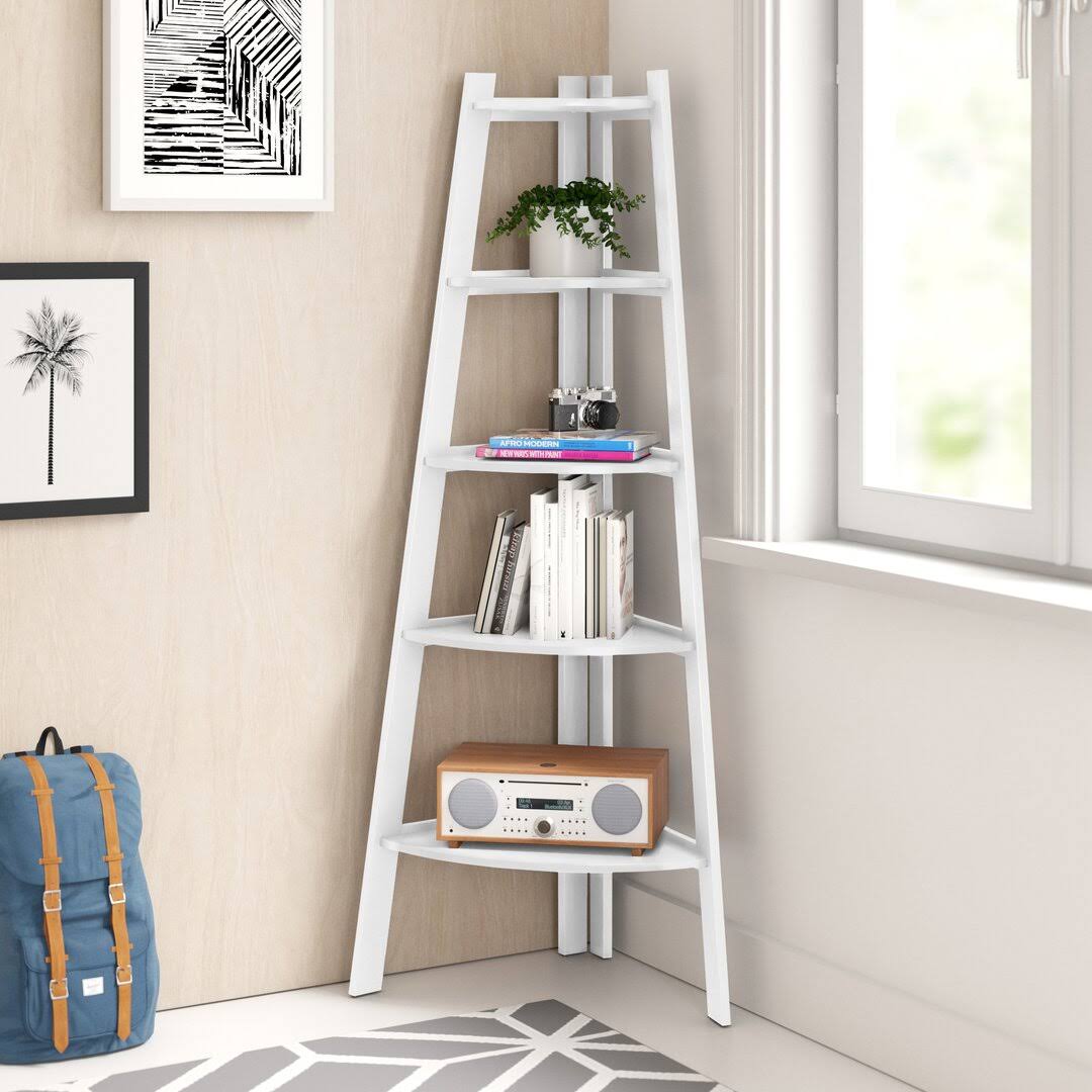 Zipcode Design Tisha 63 H X 26.5 W Solid Wood Corner Bookcase - B2I4JN1N_RPXWO