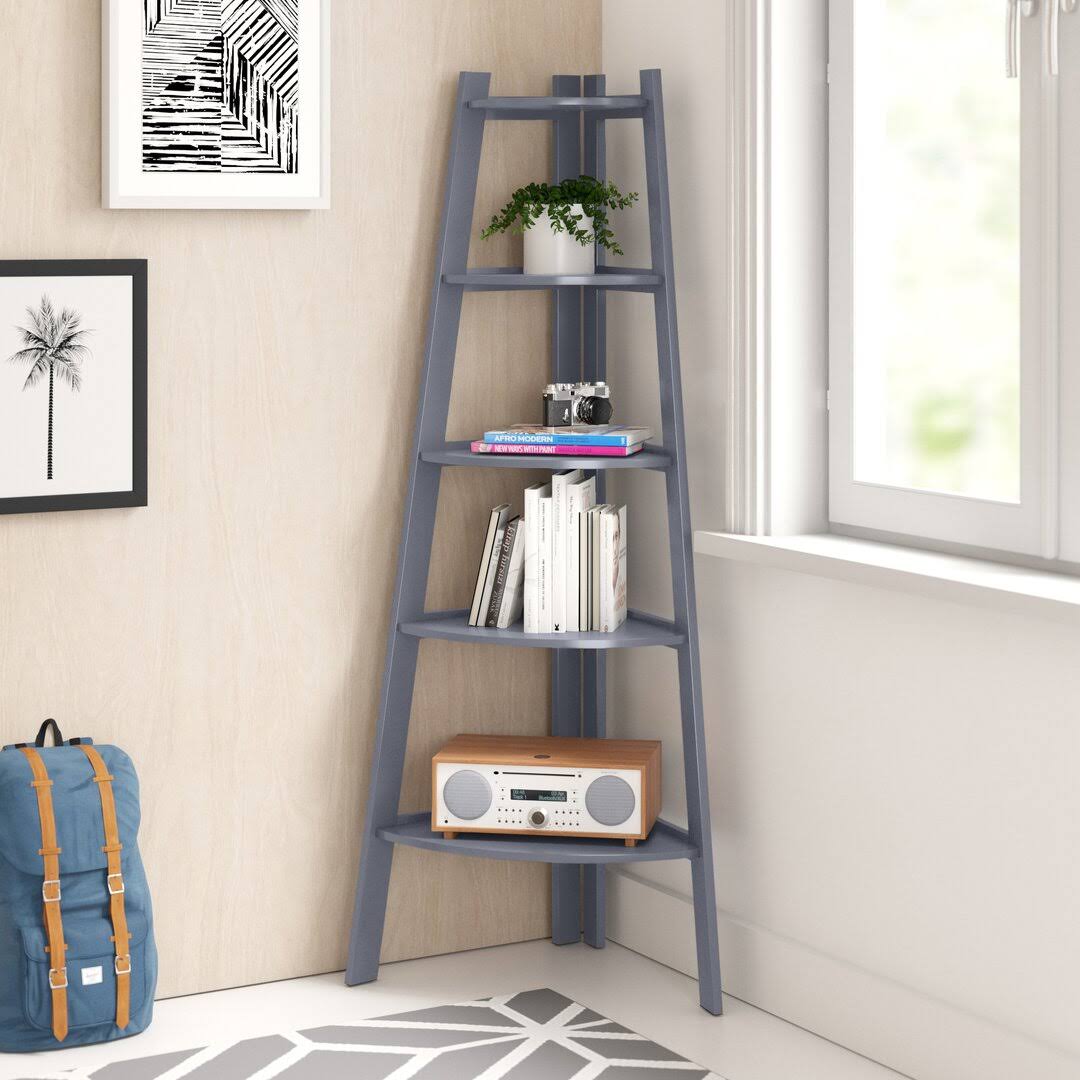 Zipcode Design Tisha 63 H X 26.5 W Solid Wood Corner Bookcase - B2I4JN1N_RPXWO
