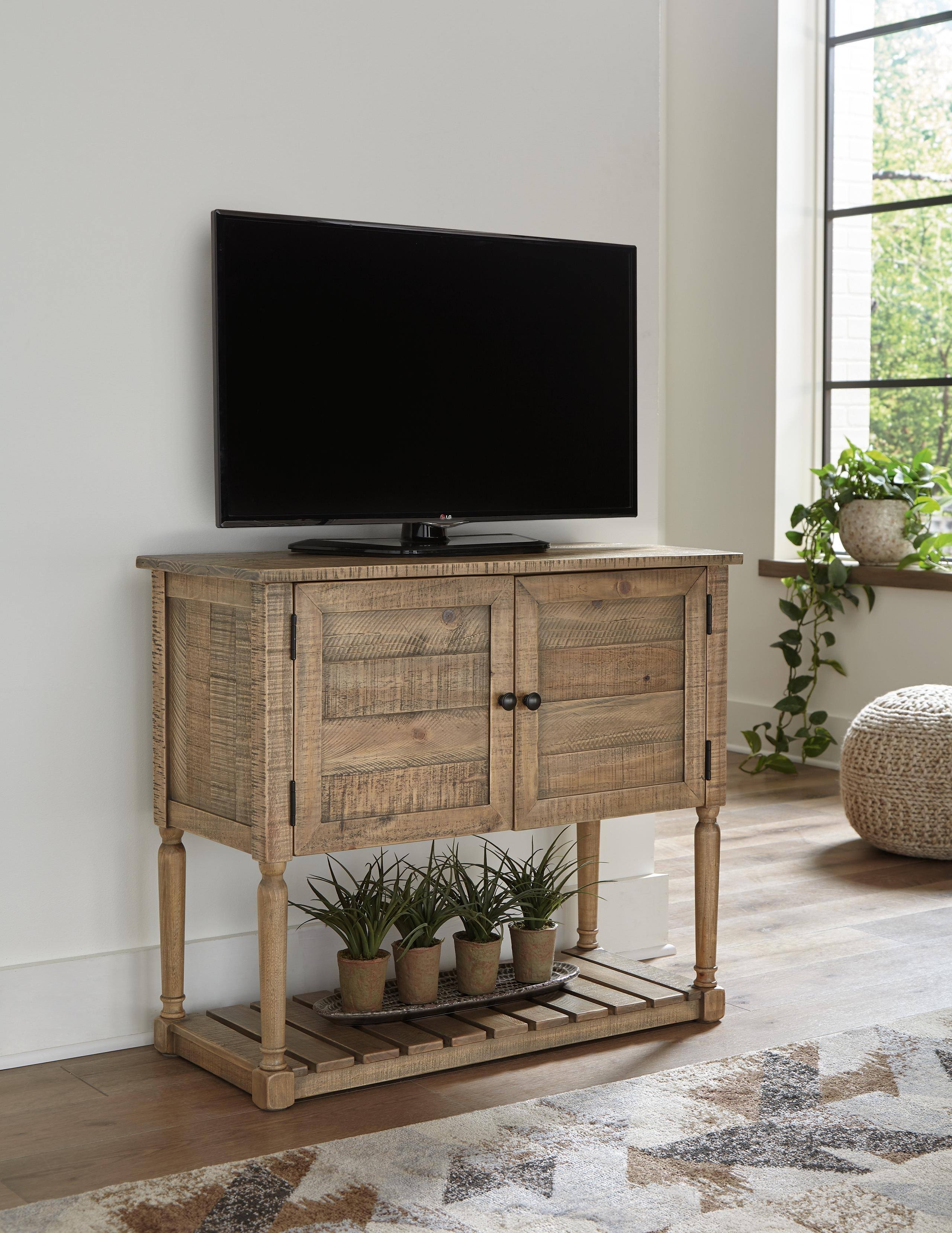 Lennick Accent Cabinet, Antique Brown By P671CJZA_VELAP