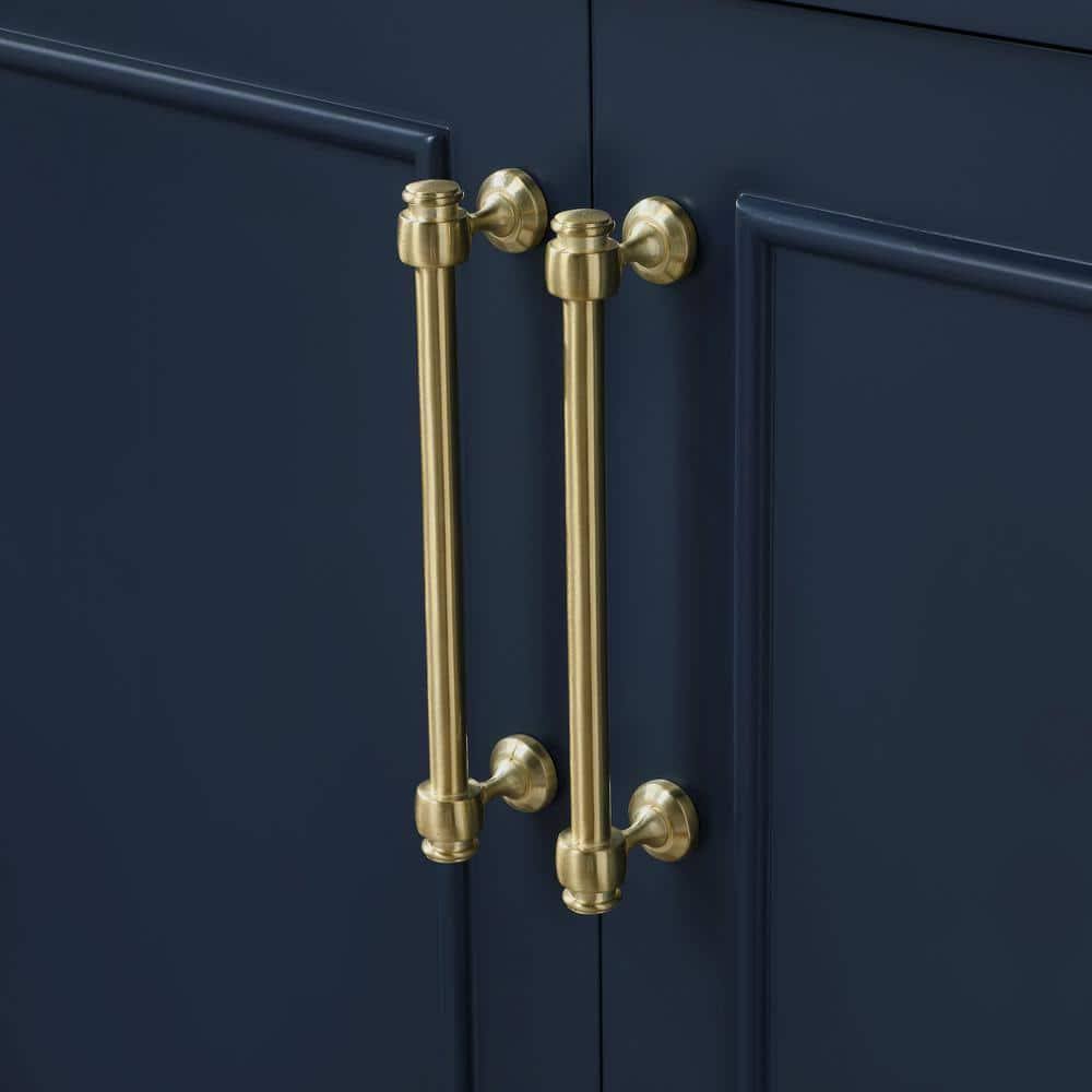 Home Decorators Collection Aberdeen 30 In. X 22 In. D X 34.5 In. H Bath Vanity In Midnight Blue With White Carrara Marble 7T7UEGD2_9ONI3