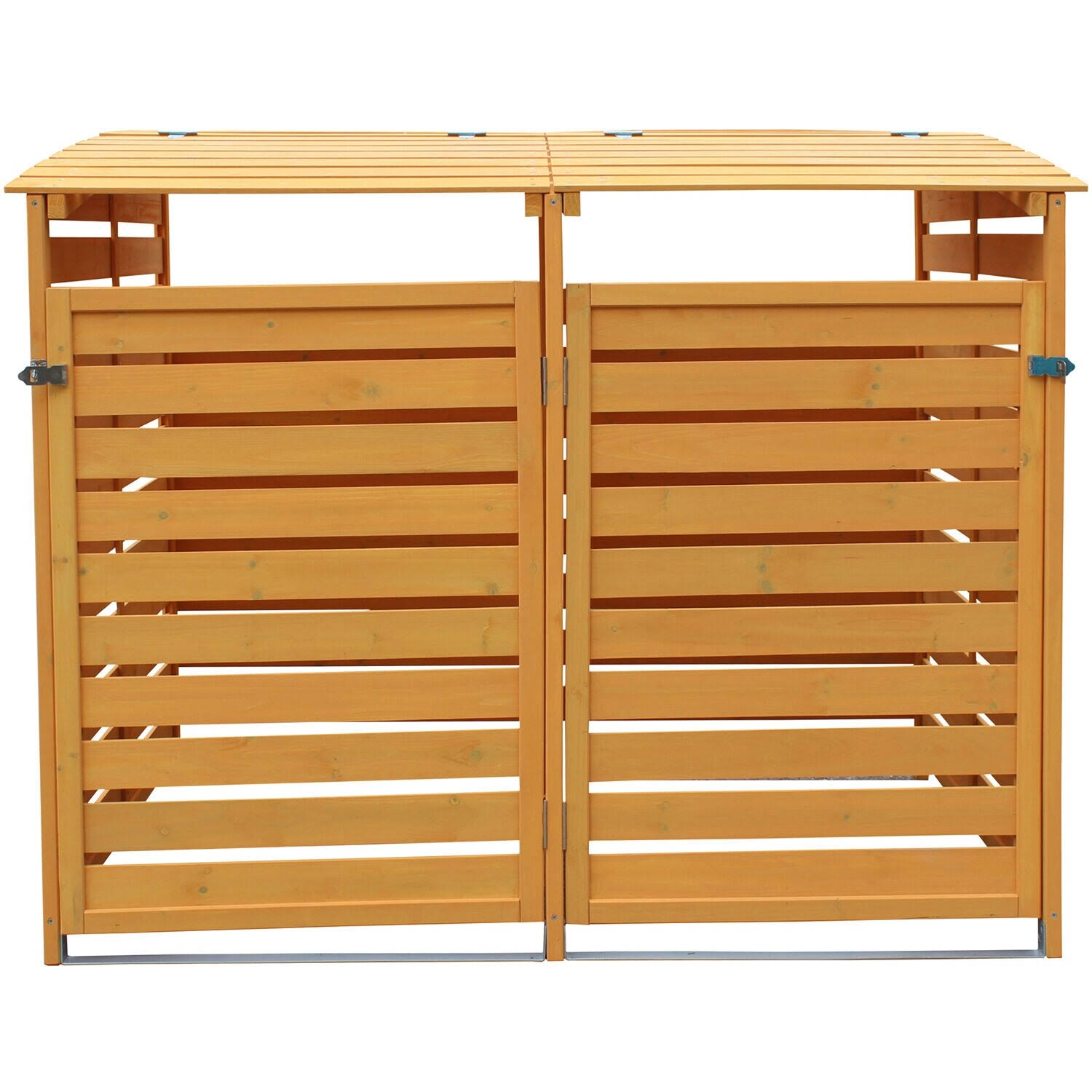 Hanover 3 Ft. X 4.9 Ft. X 4 Ft. Wooden Trash And Recyclables Bin Storage Shed, ARTDEPHJ_OLE5R