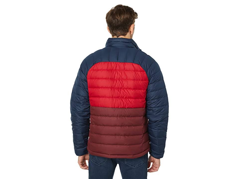 L.L.Bean Down Jacket Color-Block Men's Clothing Burgundy/Nautical Navy : DZPROKOS_FXEBM