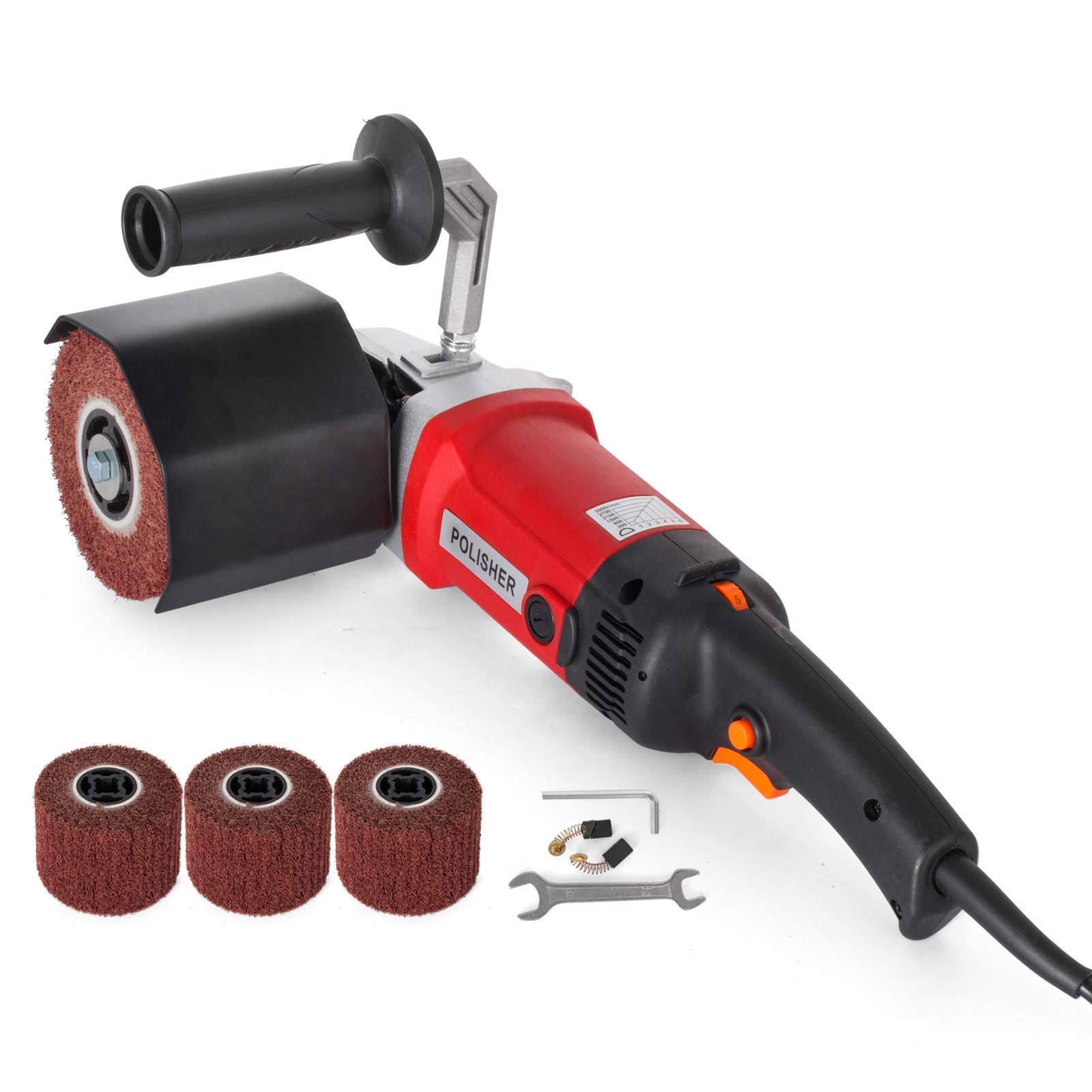 Vevor Surface Conditioning Tool, 1200w Handheld Stainless Steel Polisher, 6 Variable Speed Metal Burnishing Machine With 4 Polishing UL0KUJLM_3NILD