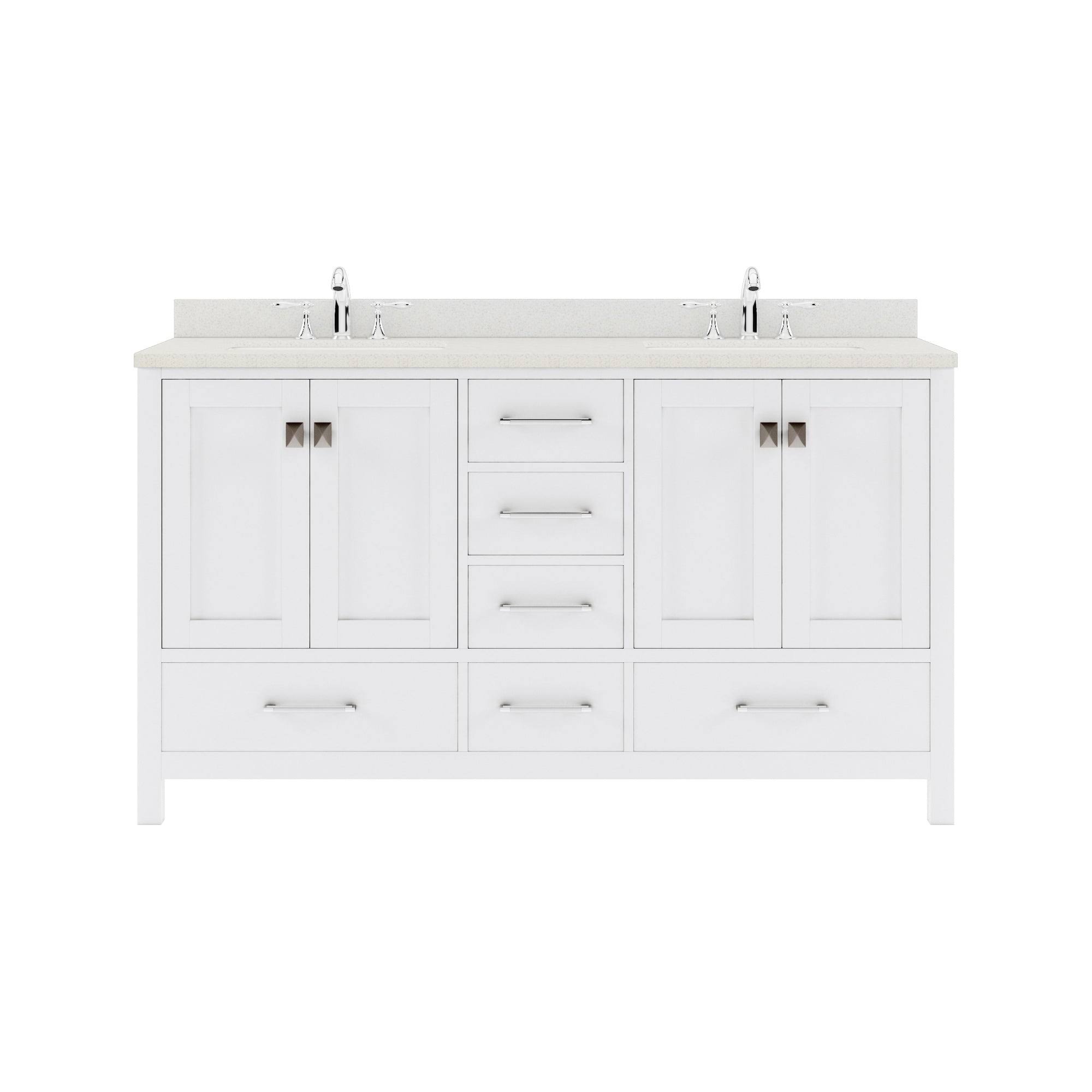 Caroline Avenue 60 Bath Vanity In White With Quartz Top And 4XCRKJI4_EFTBI