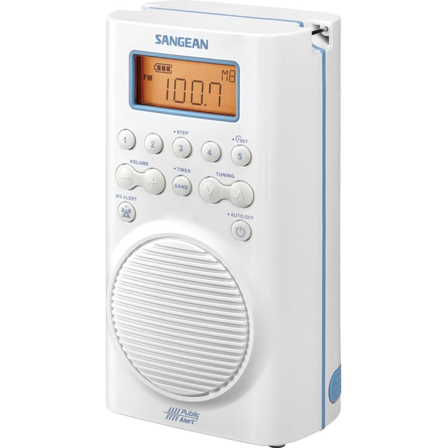 Sangean H205 Am-Fm-Weather Alert Waterproof Shower H60UGUQL_QZNE2